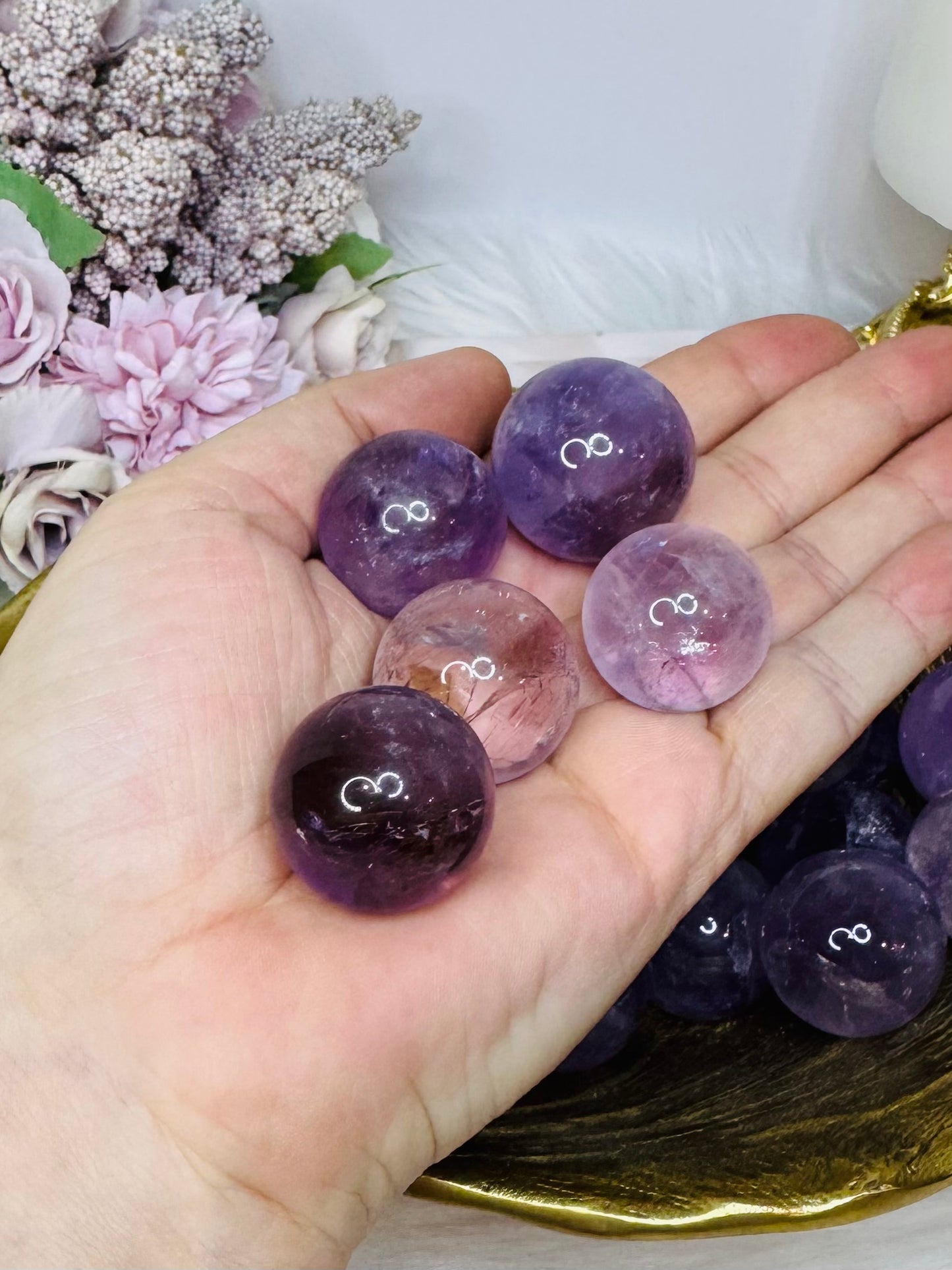 High Grade Small Amethyst Spheres $12 each