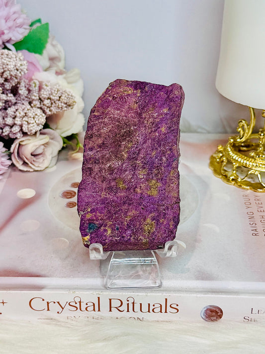 Natural Purpurite Slab 9.5cm on Stand