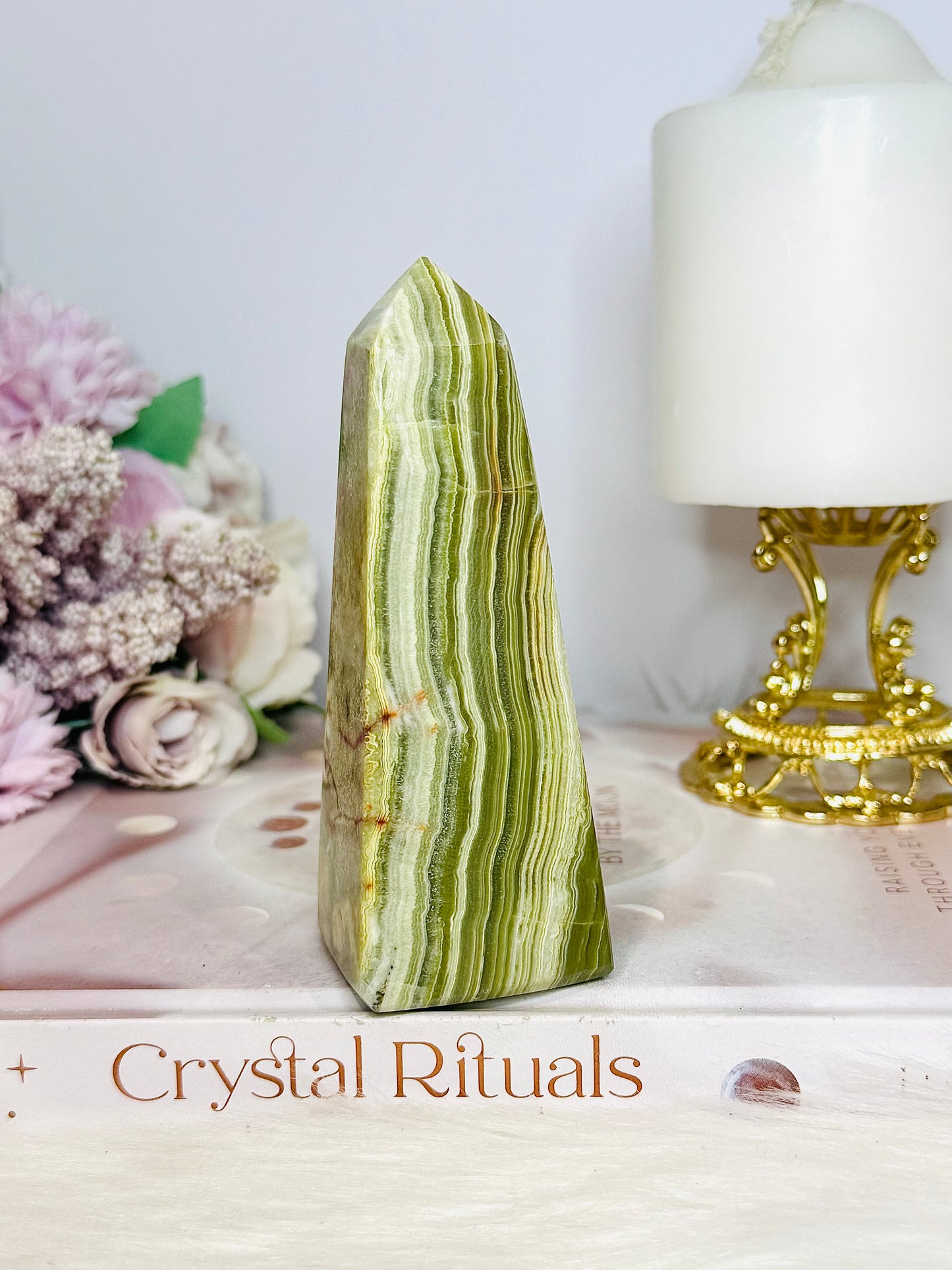 Green Onyx Tower | Obelisk 11cm