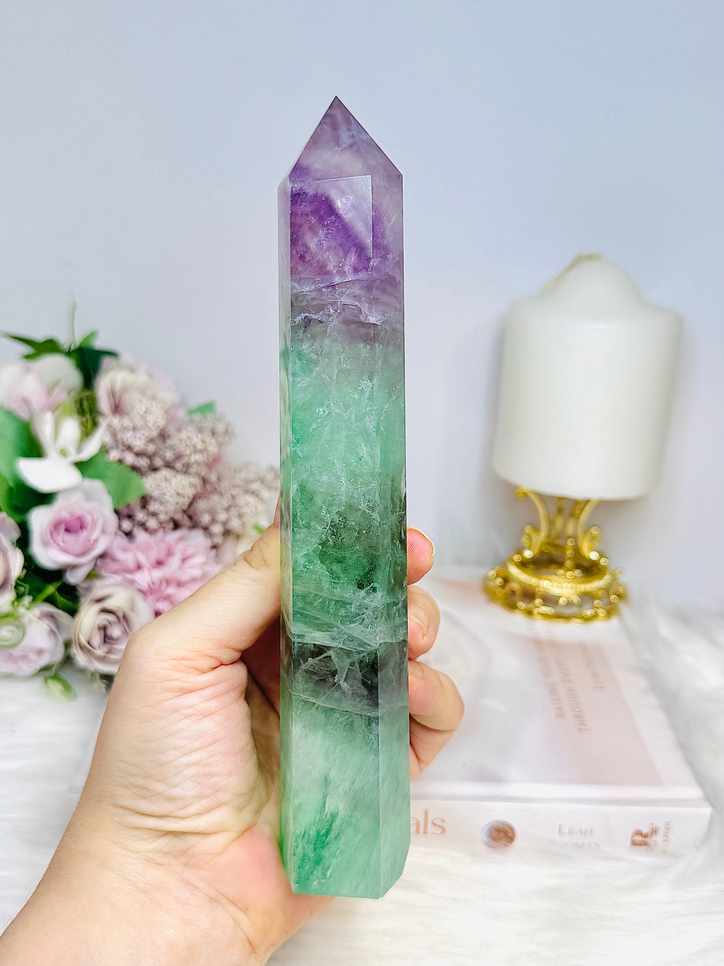 Watermelon Fluorite Tower 19.5cm