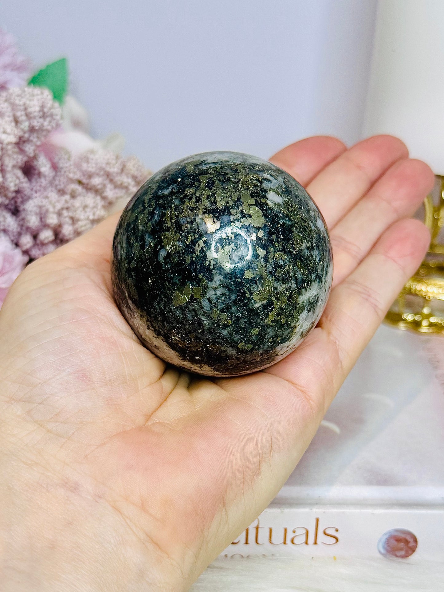 Pyrite Sphere On Stand 300g