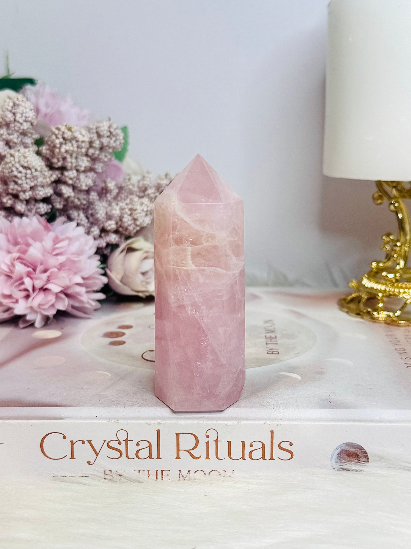Chunky Rose Quartz Tower 8cm