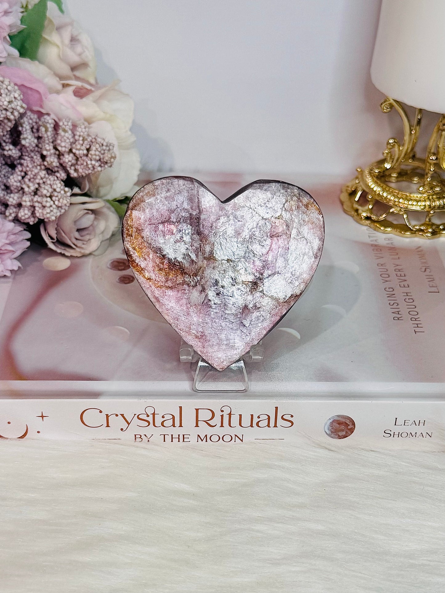 Divine Large 7cm Purple Mica Shiny Heart