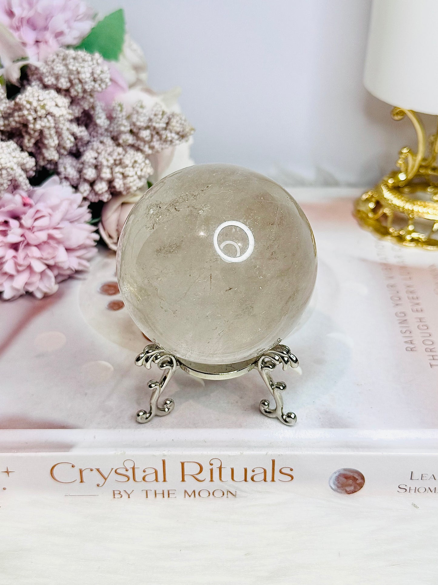 Smokey Quartz Sphere On Stand 341g