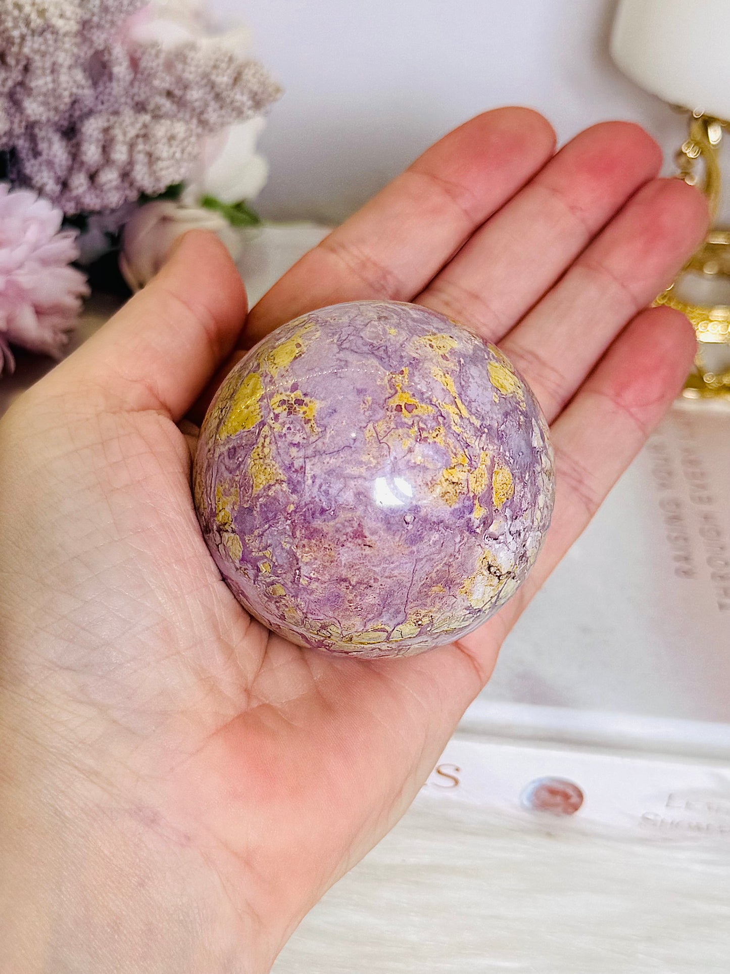 Rare Phosphosiderite Sphere On Stand 211g