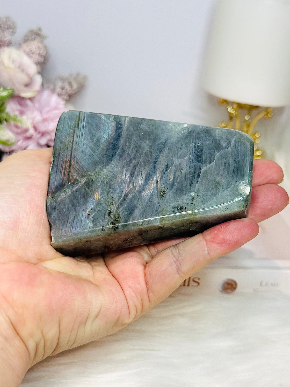 Labradorite Freeform with Lilac Flash 9.5cm 281g ~ Reduced as damaged