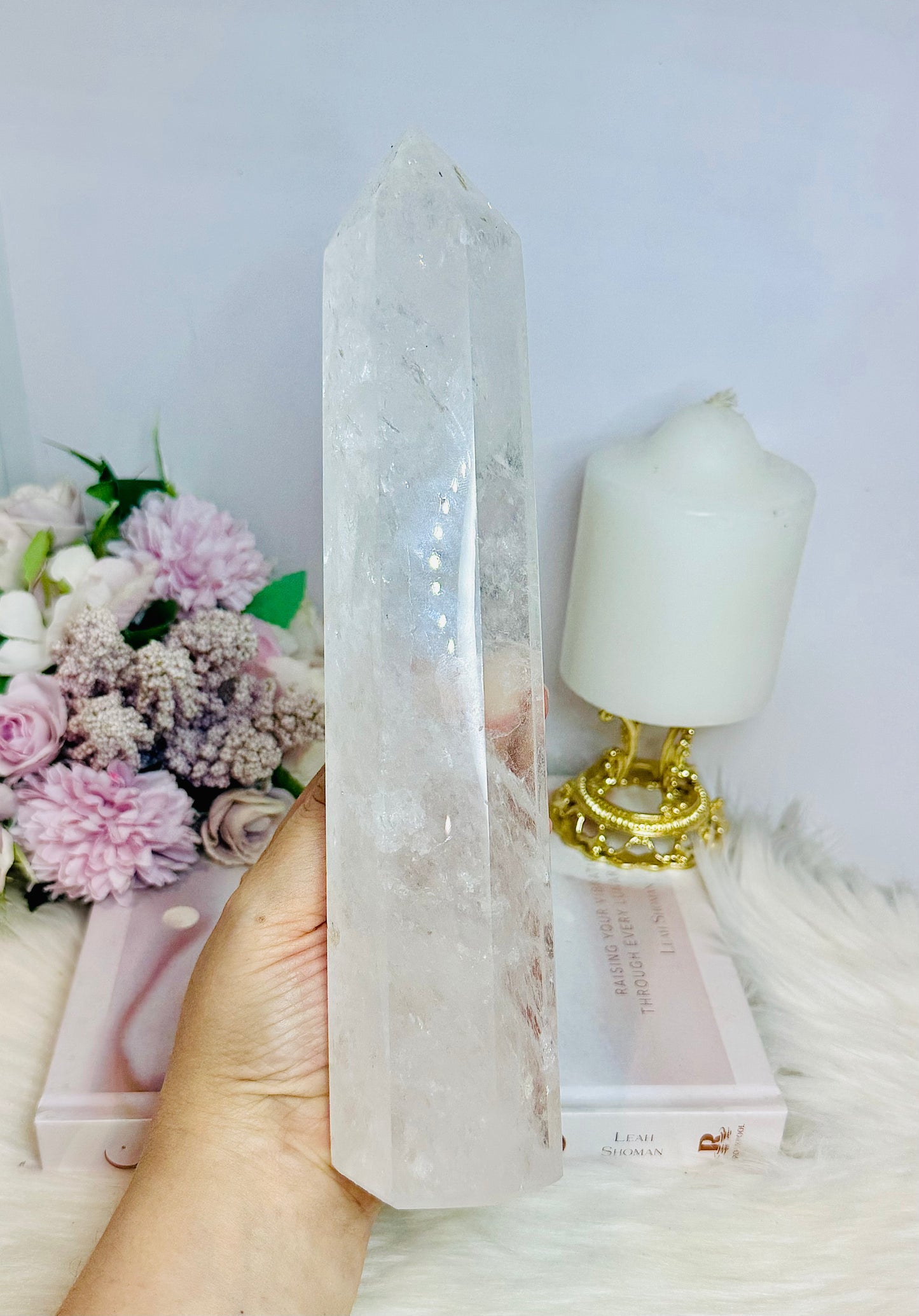High Grade Clear Quartz Large Tower 24cm