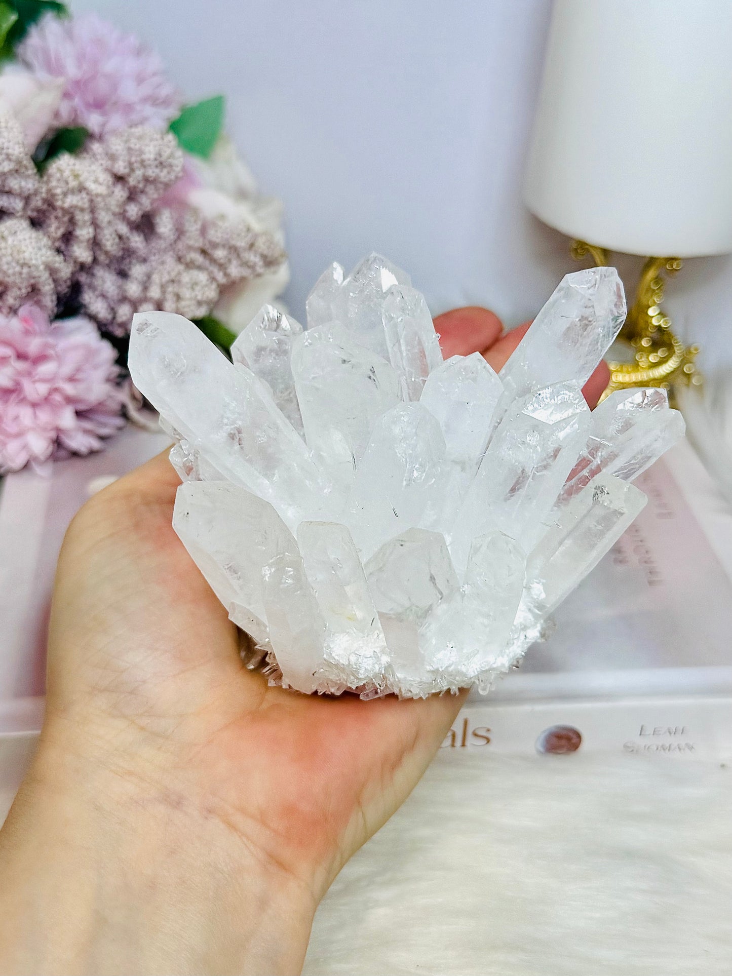 Large Lab Created Clear Quartz Specimen 451g