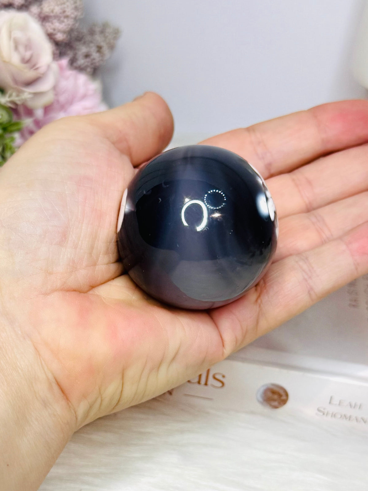 Orca Agate Sphere On Stand 143g