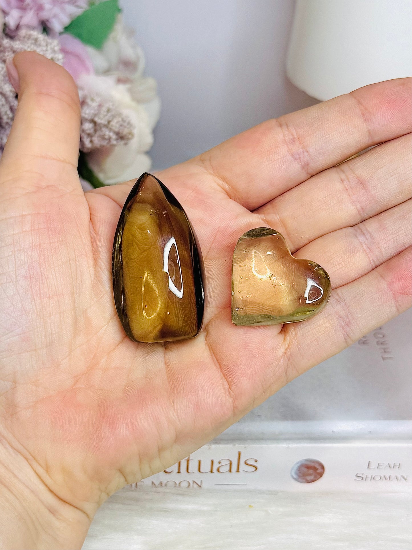 Small Citrine Freeform & Heart Set