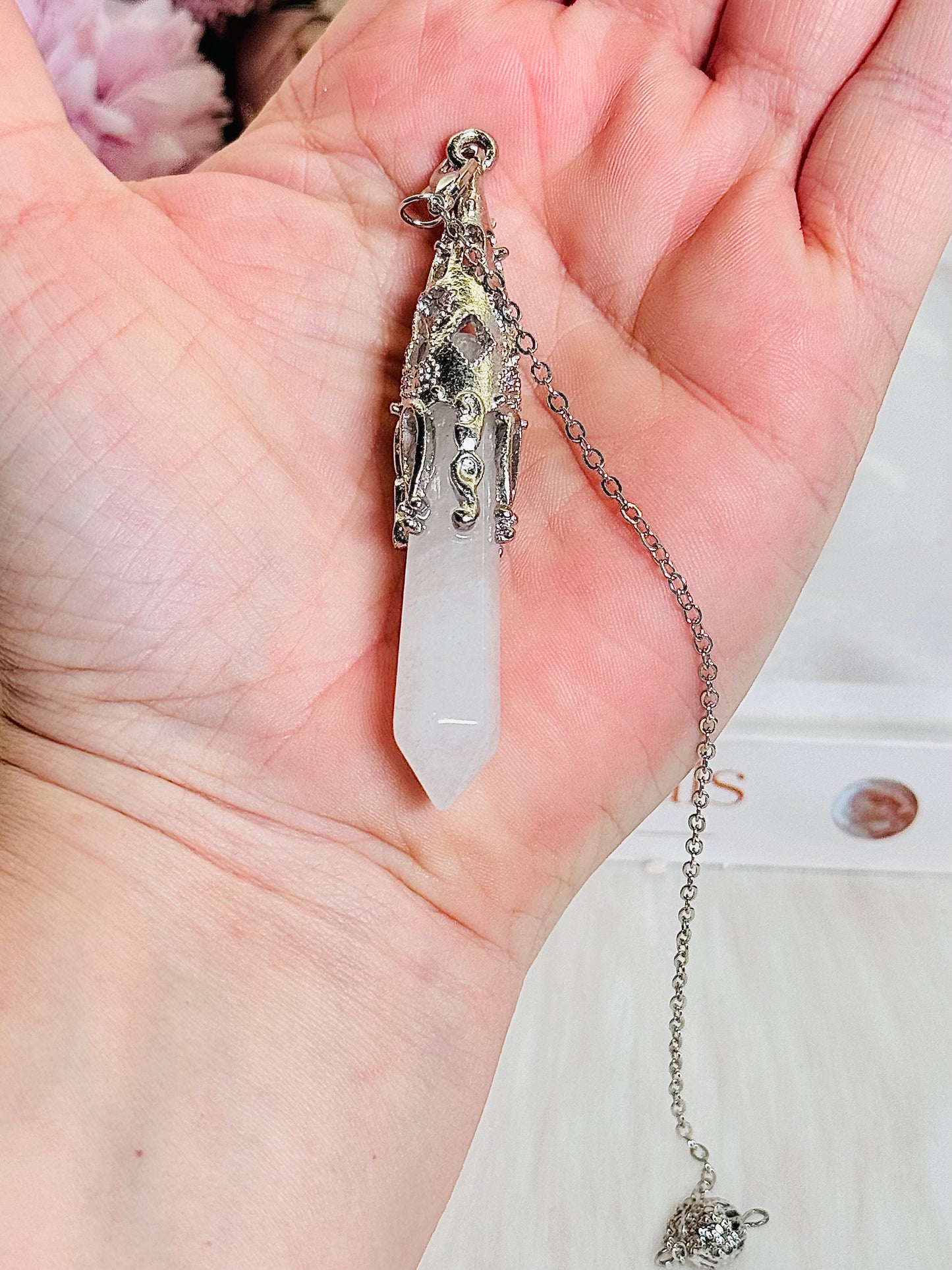 Master Healer ~ Clear Quartz Pendulum In Gift Bag