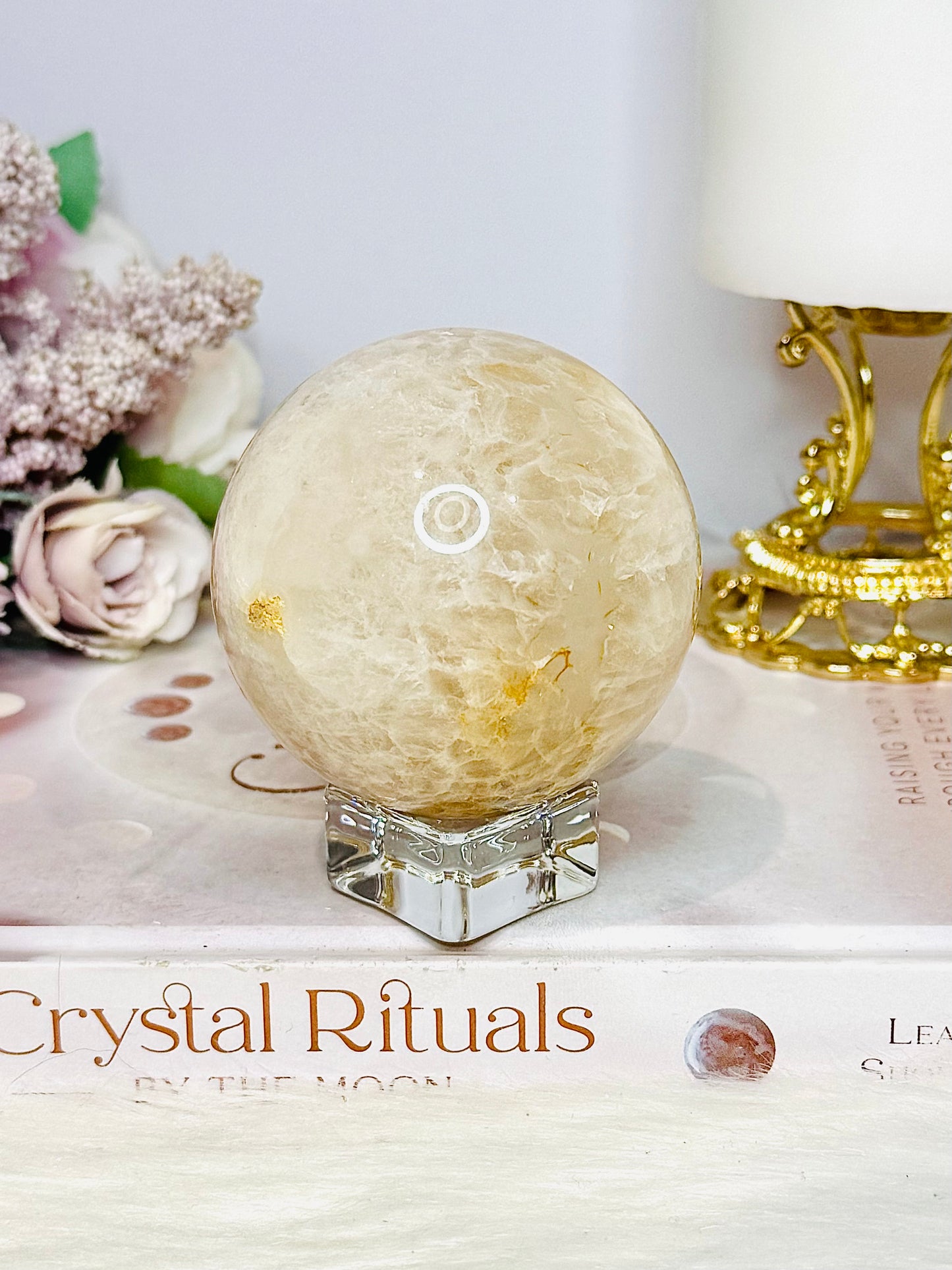 Druzy Agate Sphere on Stand 320g