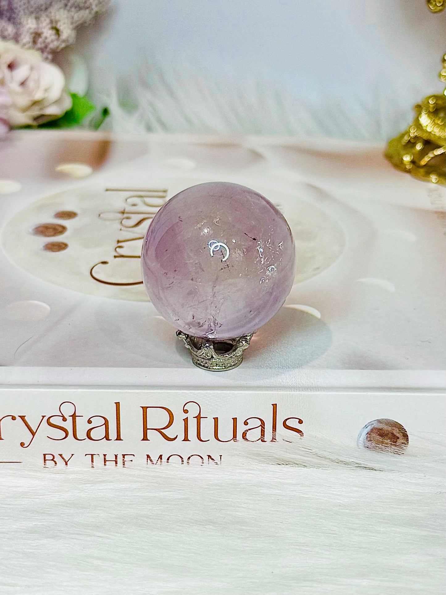 Amethyst Sphere on Stand 65g