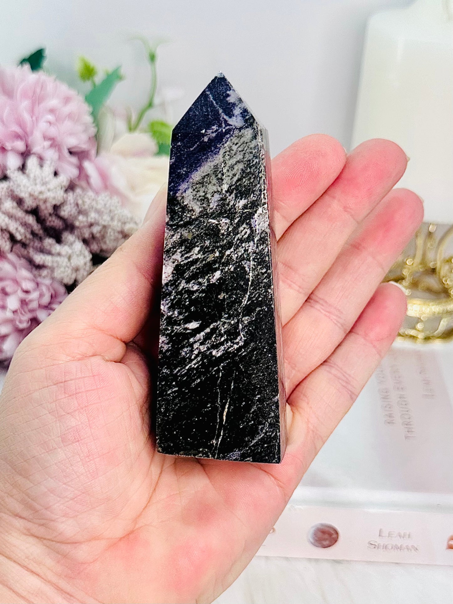 Inner Strength & Self Esteem ~ Beautiful Charoite Tower 11cm