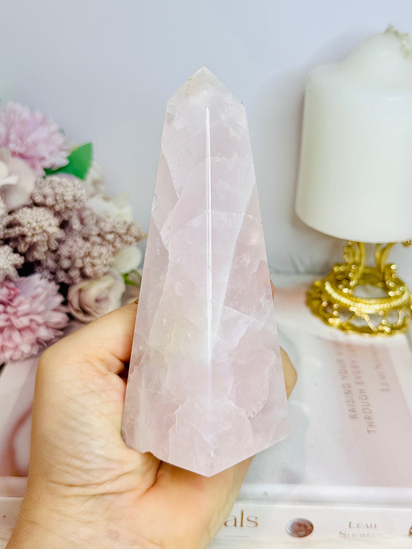 Large Chunky 13cm Rose Quartz Obelisk | Tower 367grams