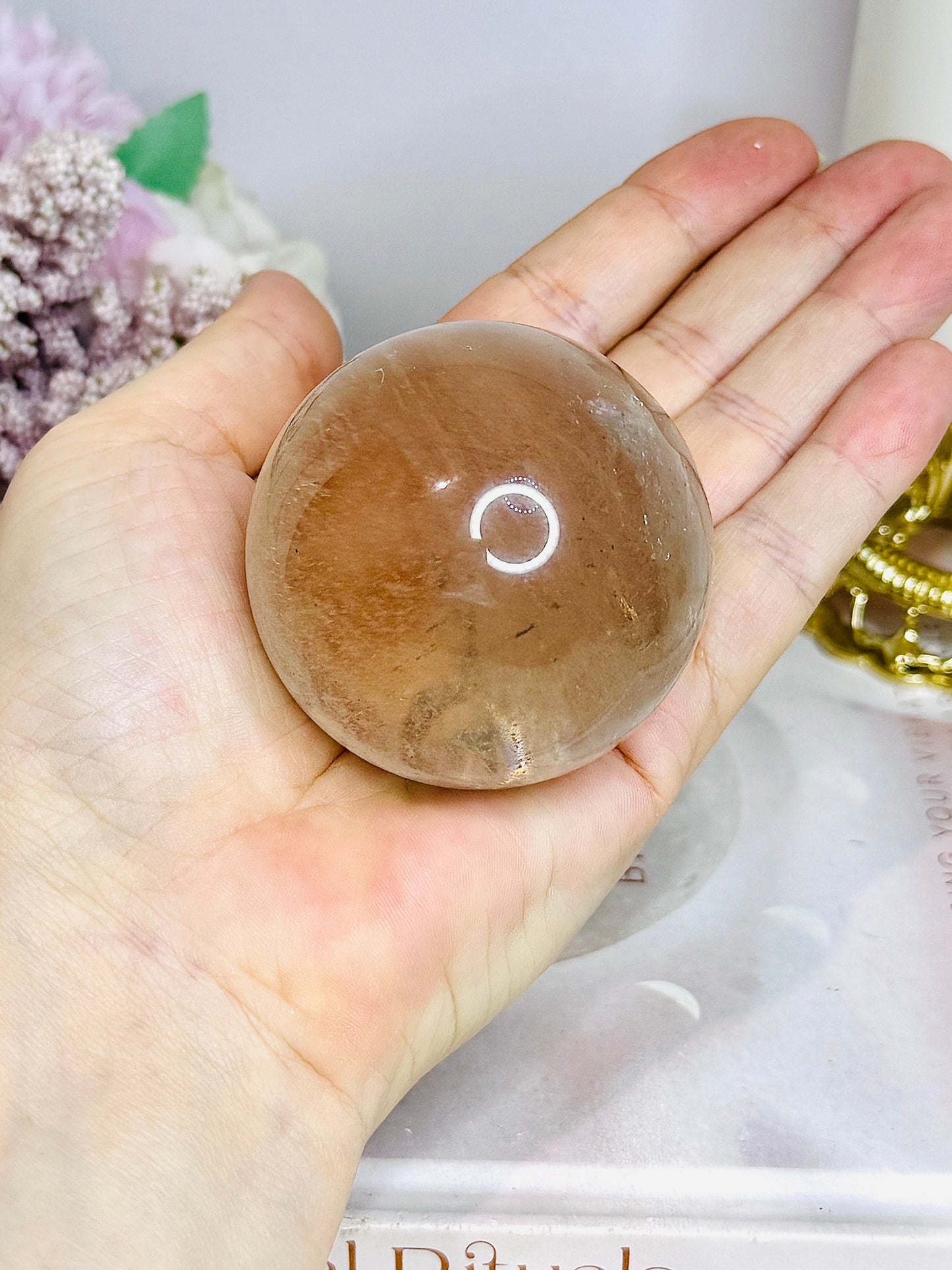 Smokey Quartz Sphere On Stand 242g