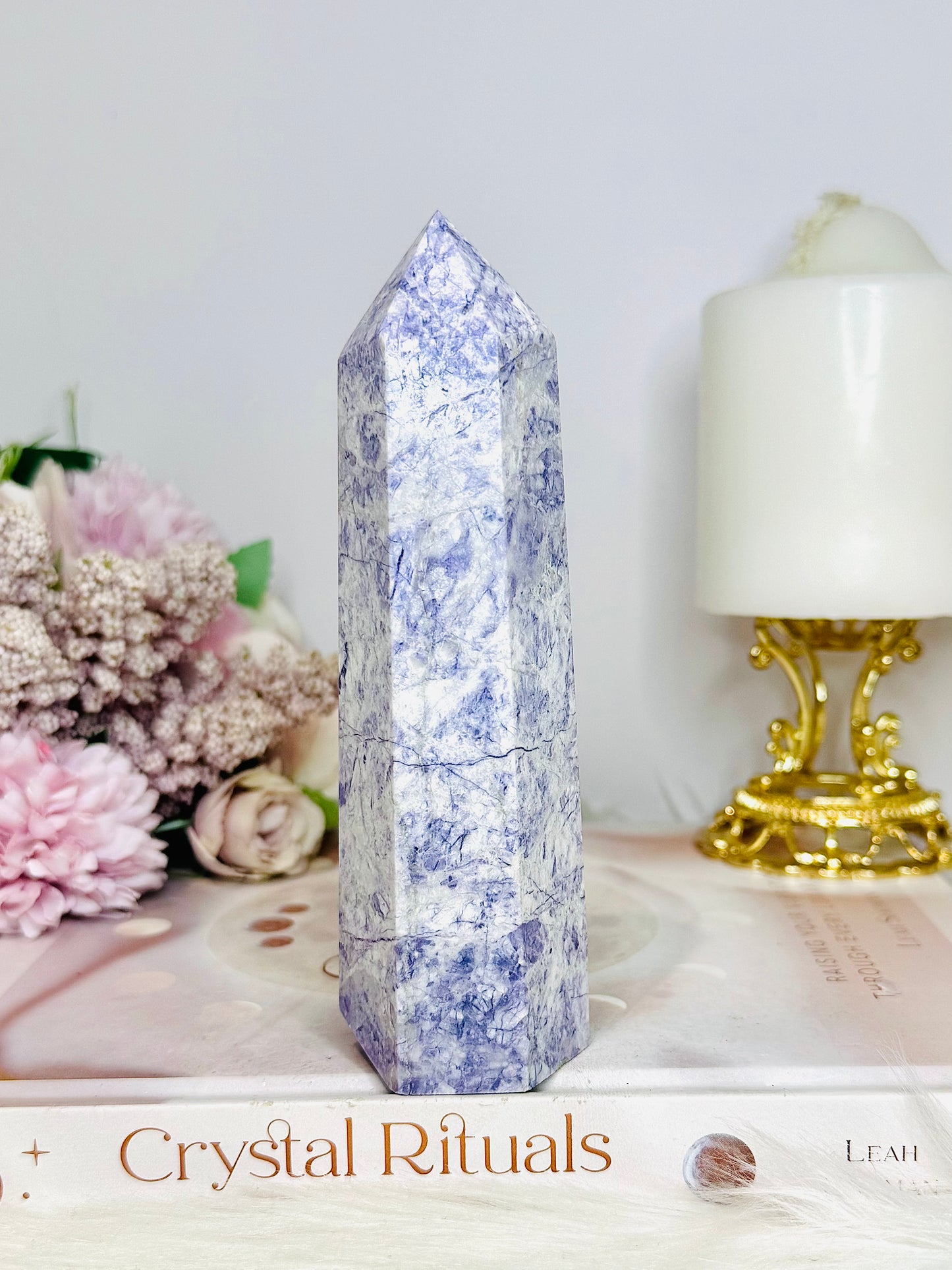 Large Chunky Tiffany Stone Tower 14.5cm