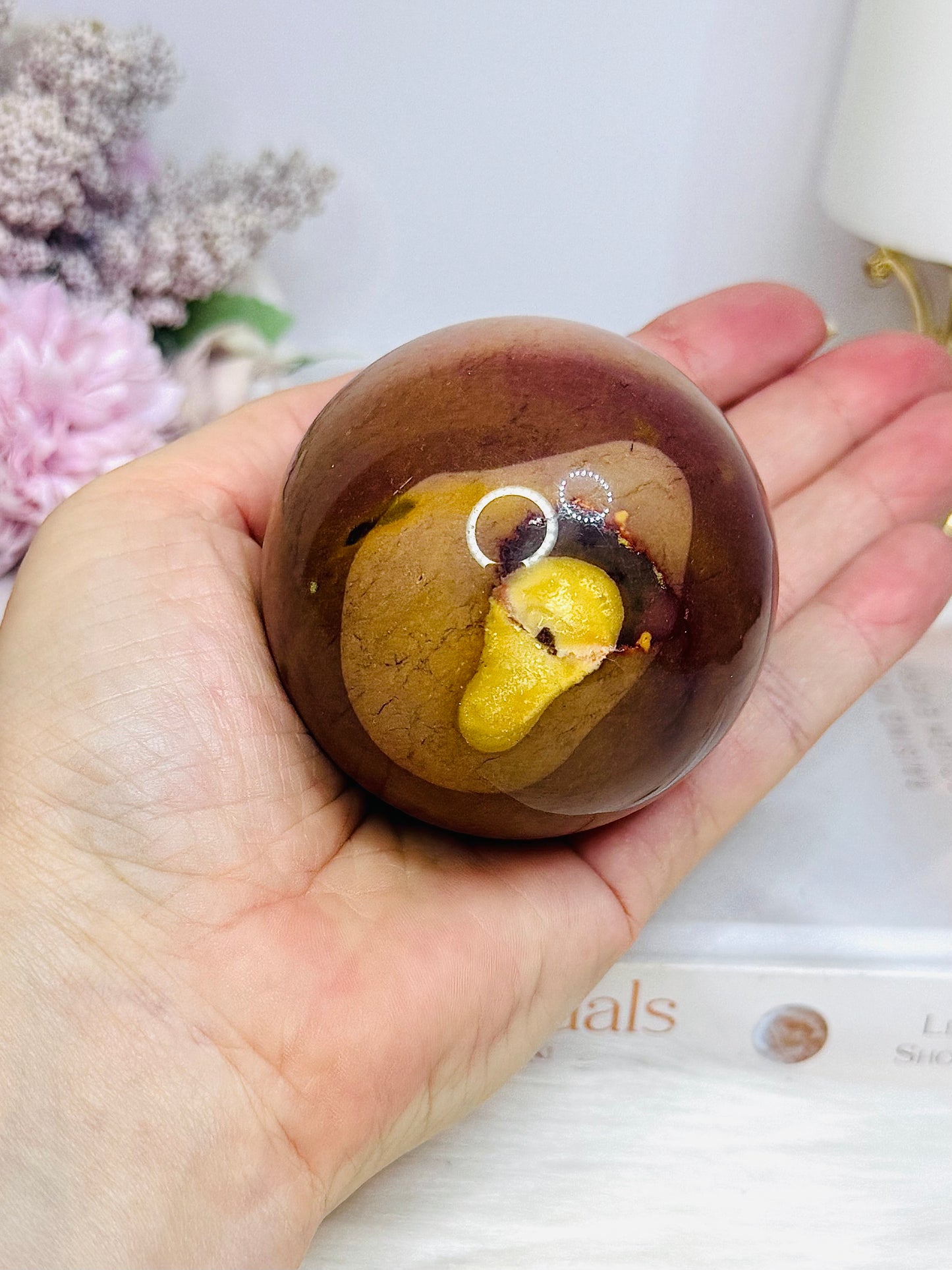 Mookaite Jasper Sphere on Stand 336g