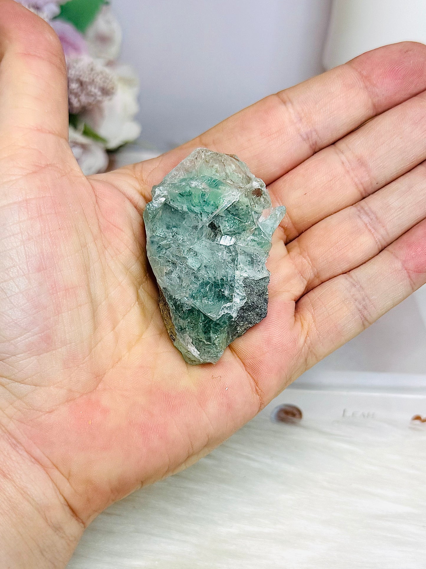 High Grade Transparent Green Fluorite Cubed Specimen 5.5cm