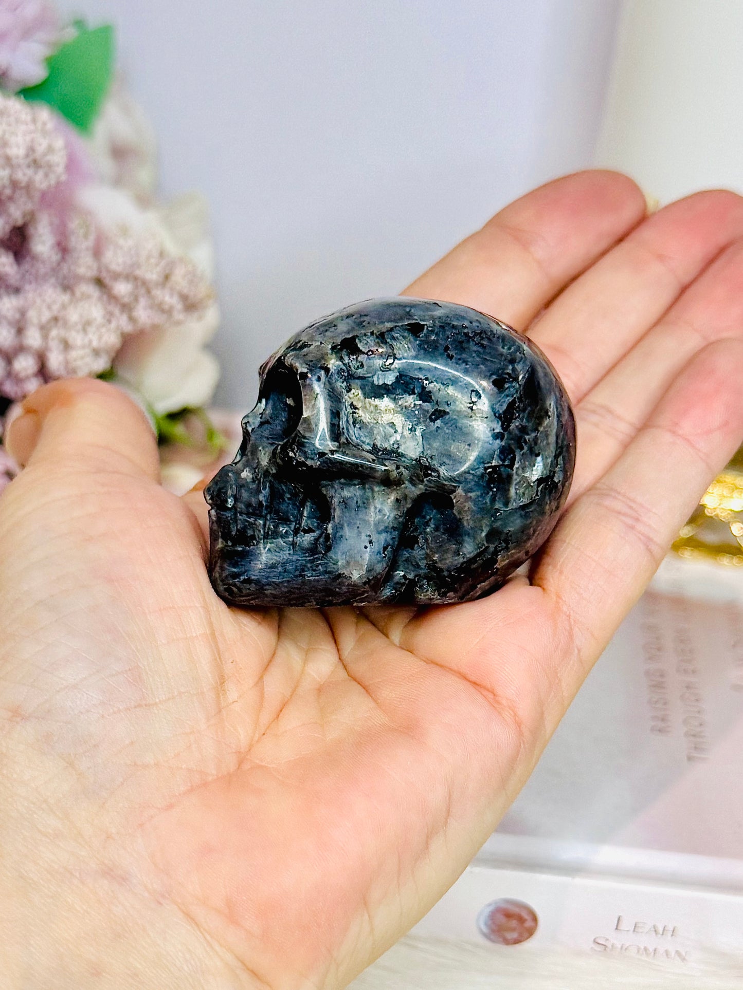 Larvikite Carved Skull 5.5cm