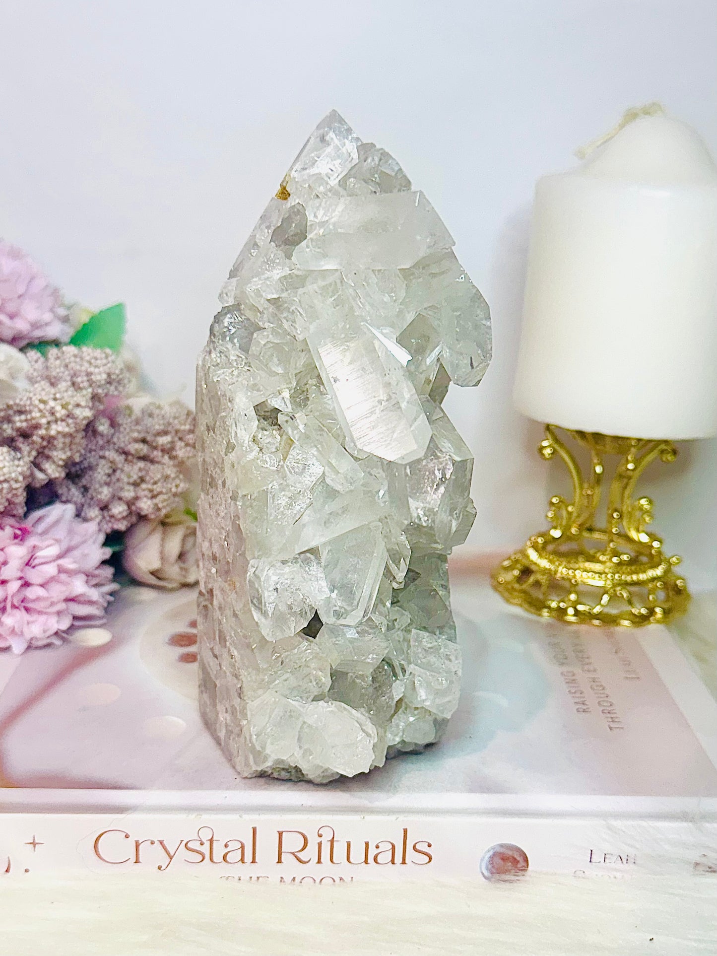 High Grade Clear Quartz Cluster Point Tower From Brazil 16cm 994grams