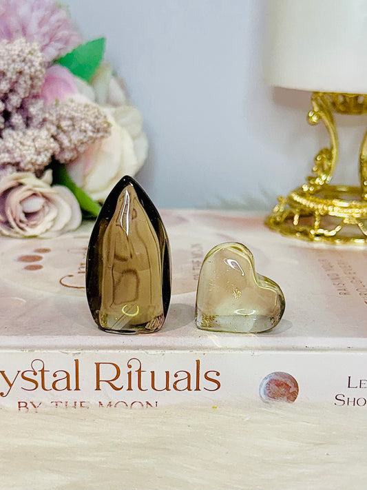 Small Citrine Freeform & Heart Set