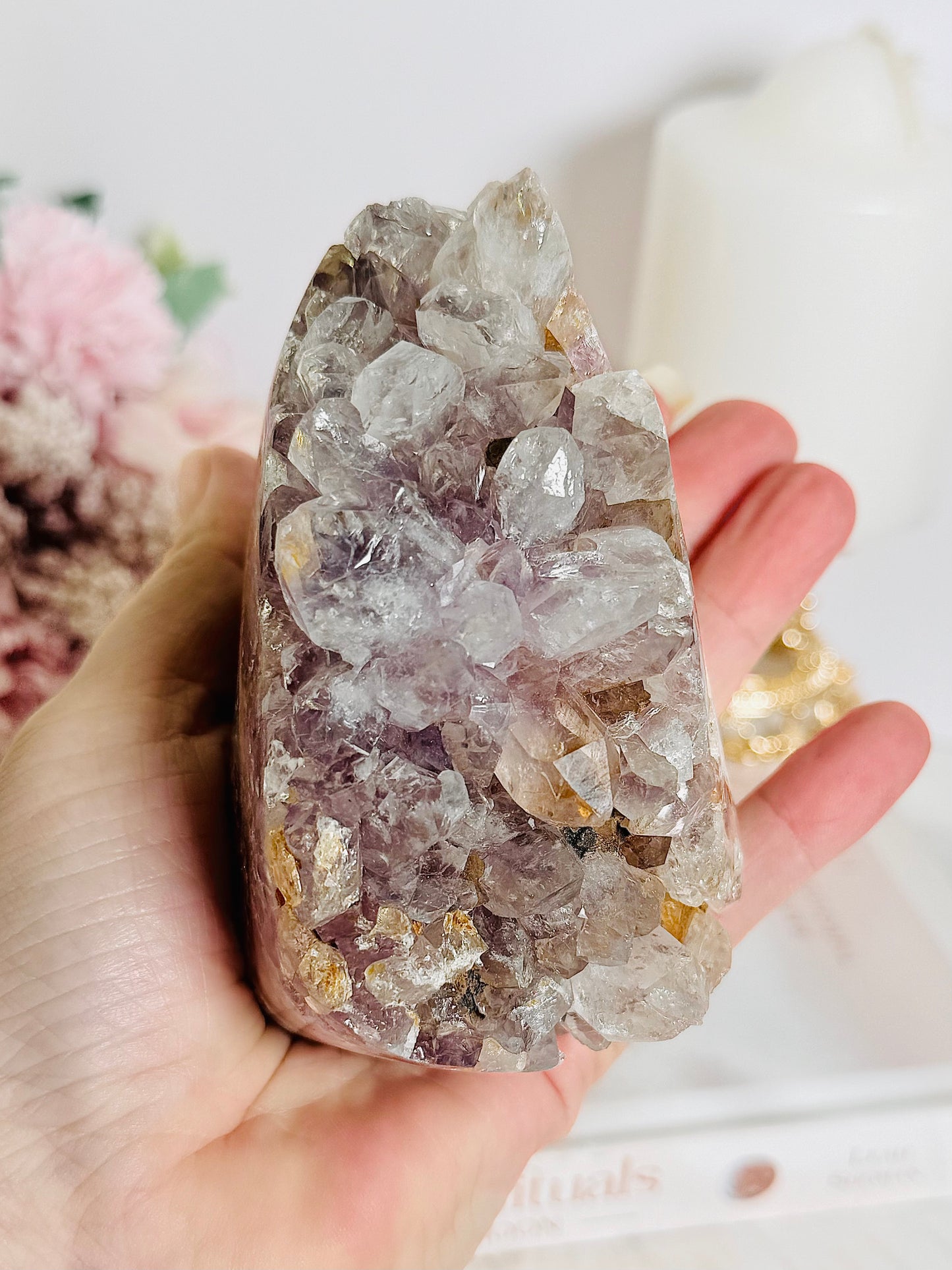 Classy & Fabulous Large 542gram Natural Druzy Pink Amethyst Freeform