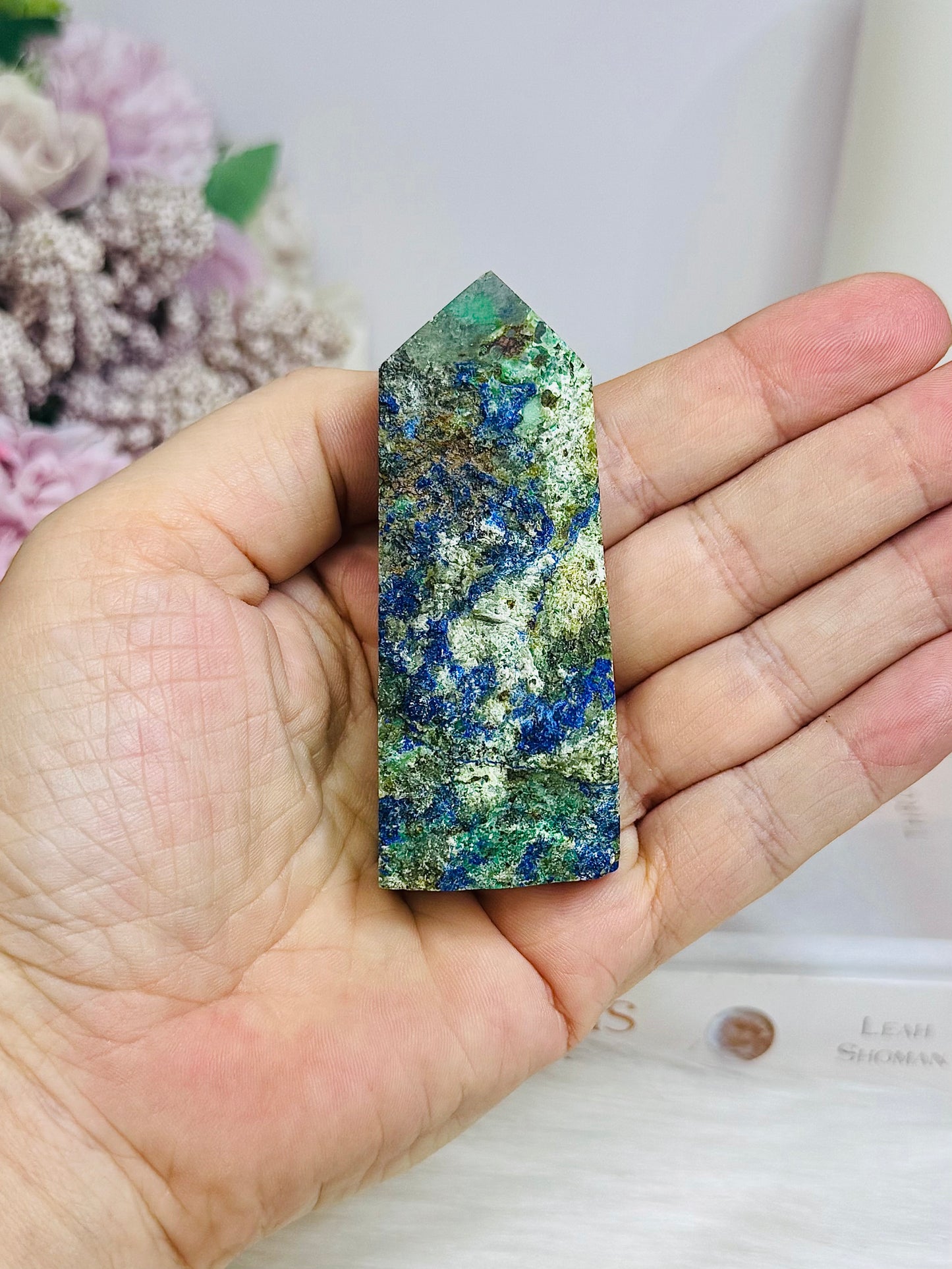 Azurite Malachite Rough Front Tower 7.5cm