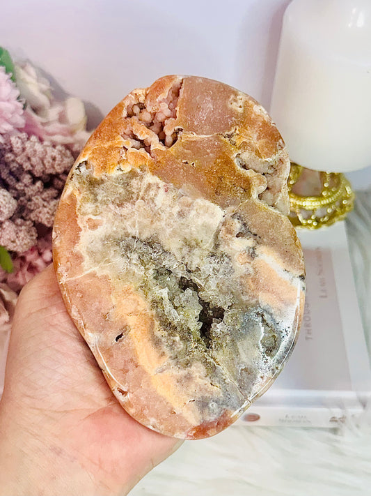 ⚜️ SALE ⚜️ Large 572gram Druzy Pink Amethyst Thick Slab From Brazil