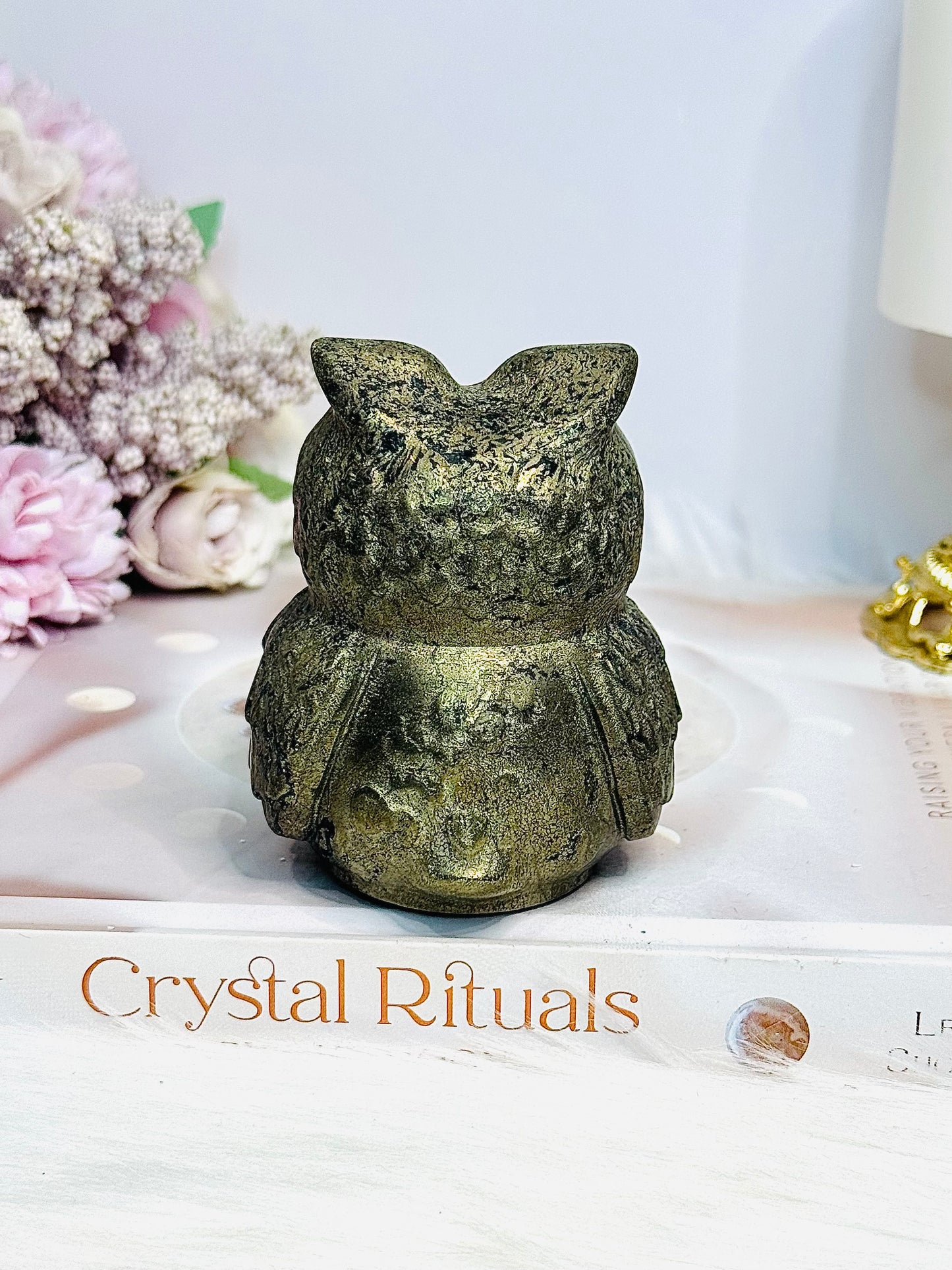 Large Pyrite Owl 8cm 577g