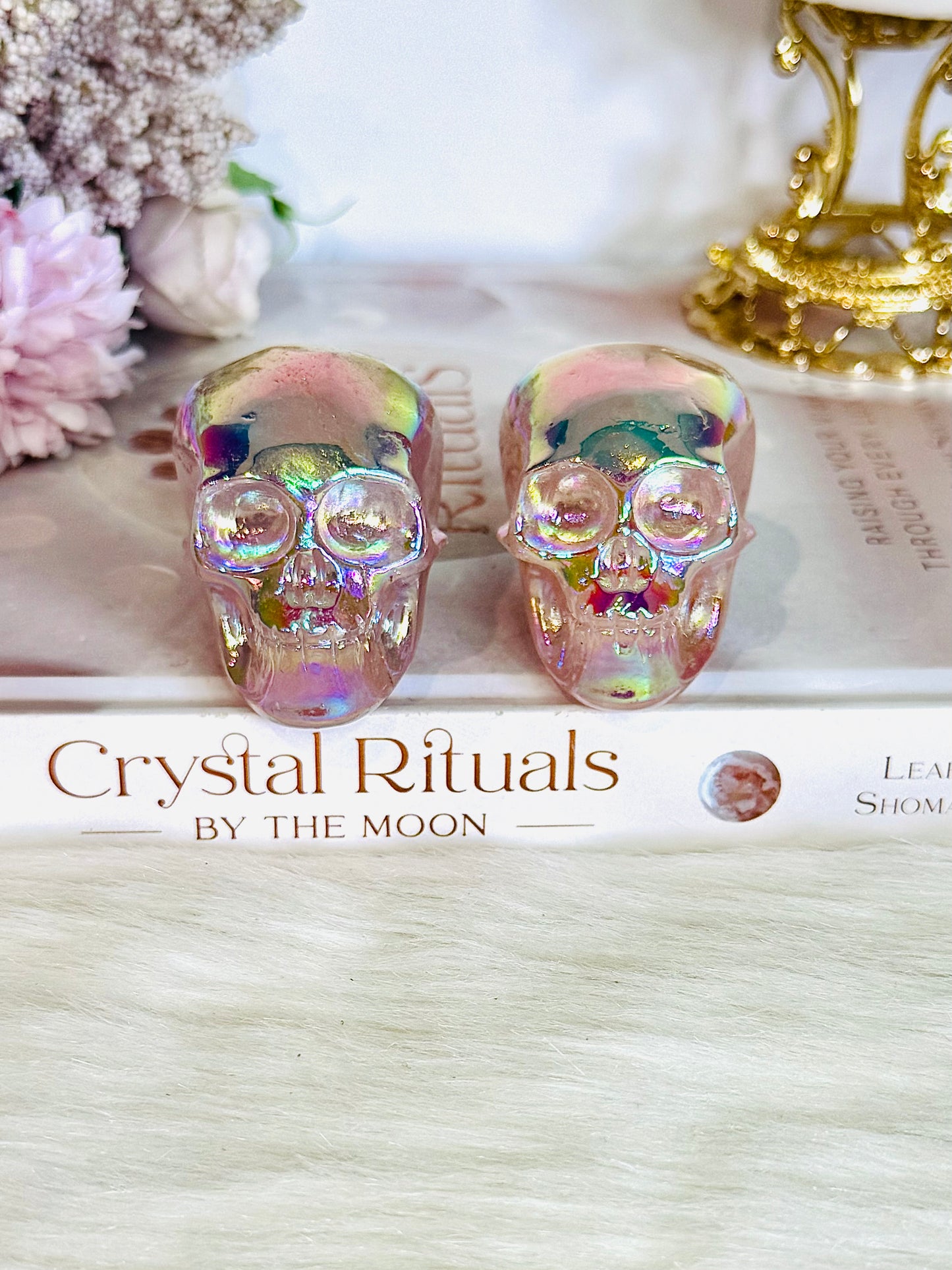 Angel Aura Rose Quartz Carved Skulls $35 each