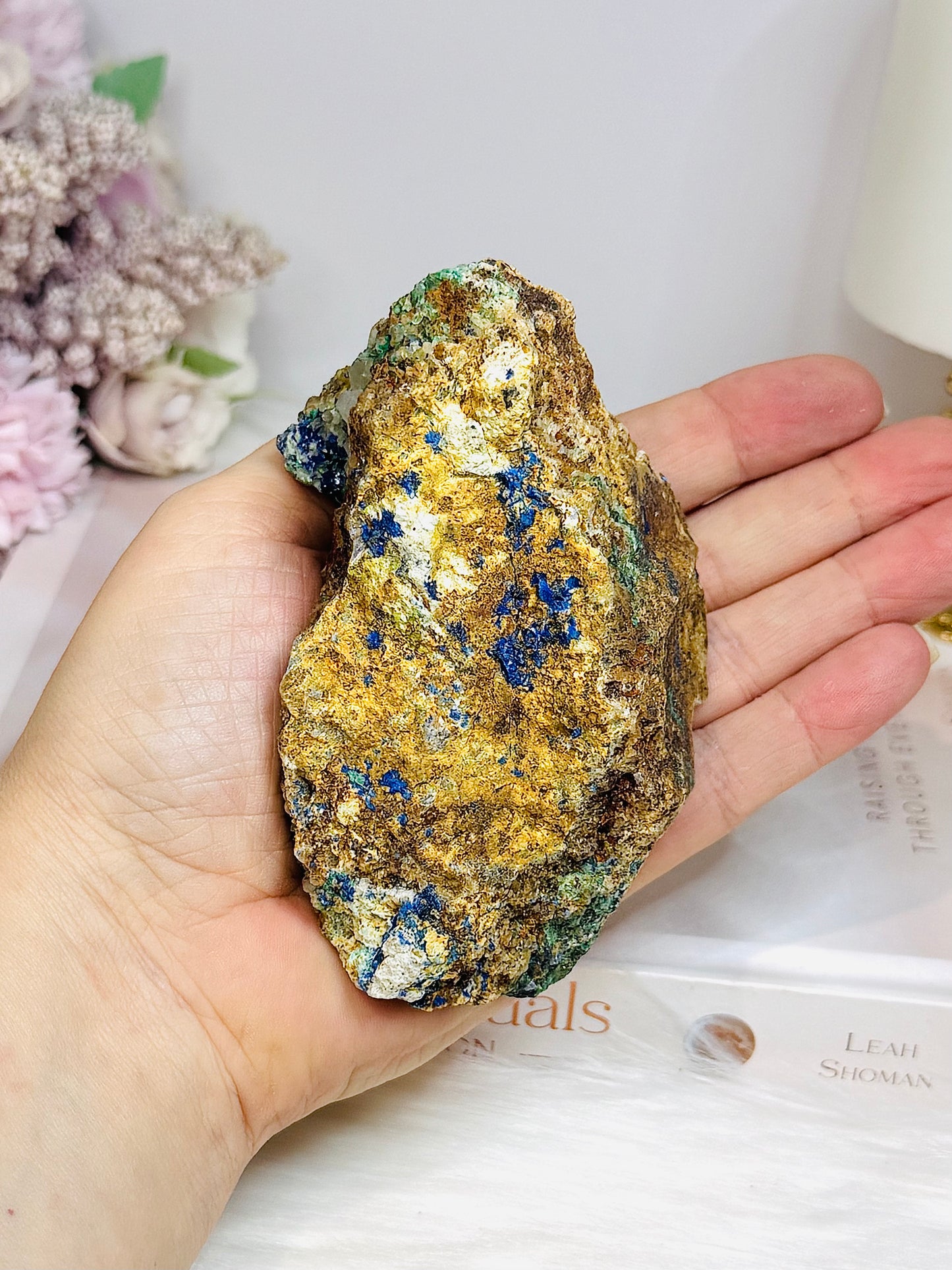 Natural Azurite with Malachite Specimen Geode 10cm 300g
