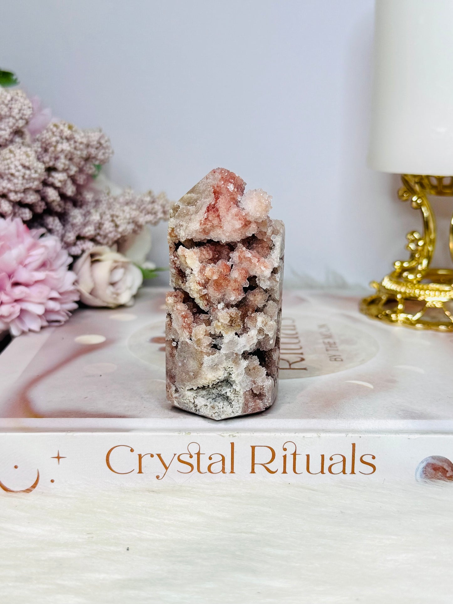 Druzy Pink Amethyst Tower 7.5cm