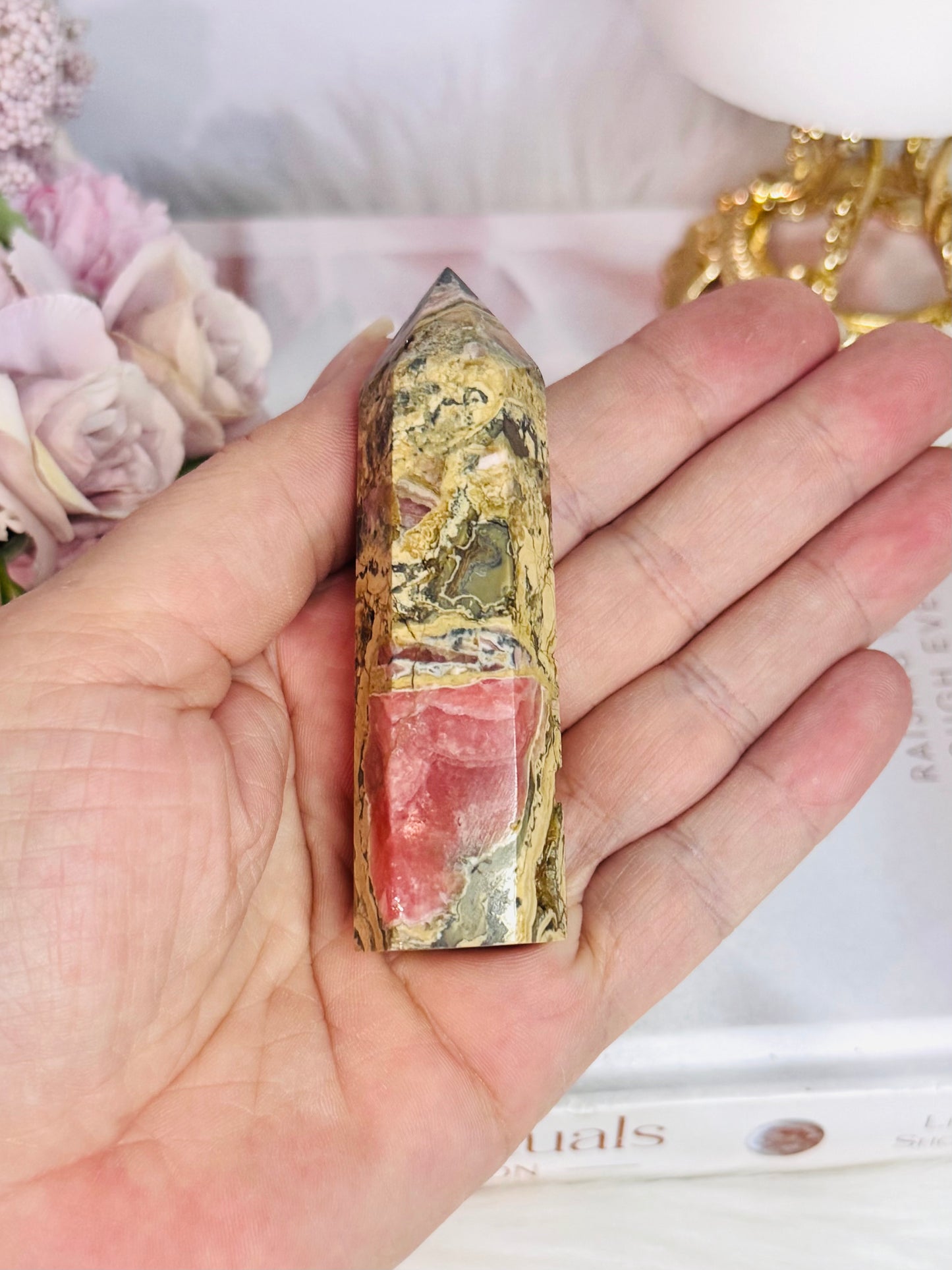 Natural Chunky 8cm Rhodochrosite Tower