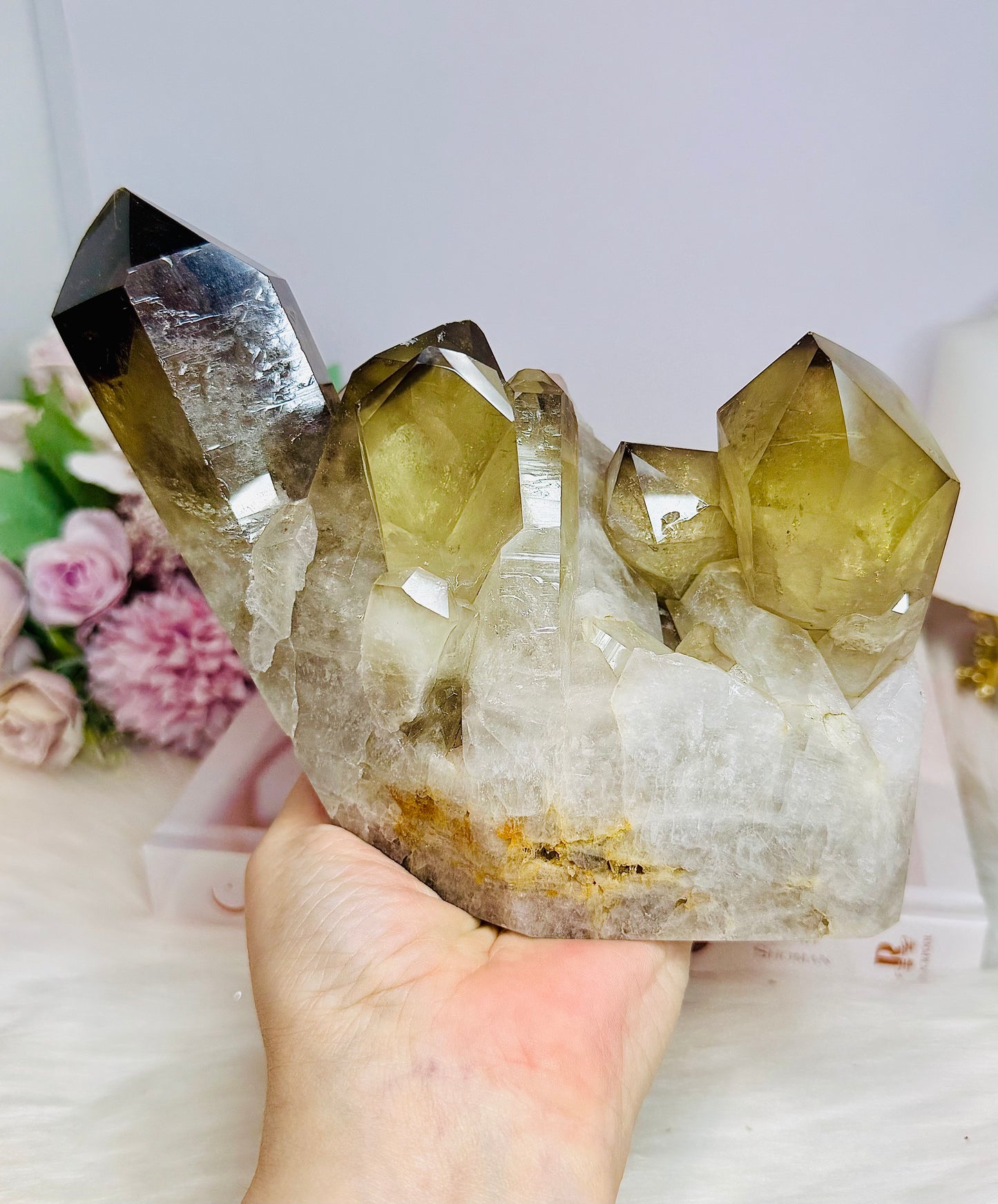 Huge Smokey Citrine Large Point Cluster 1.65KG