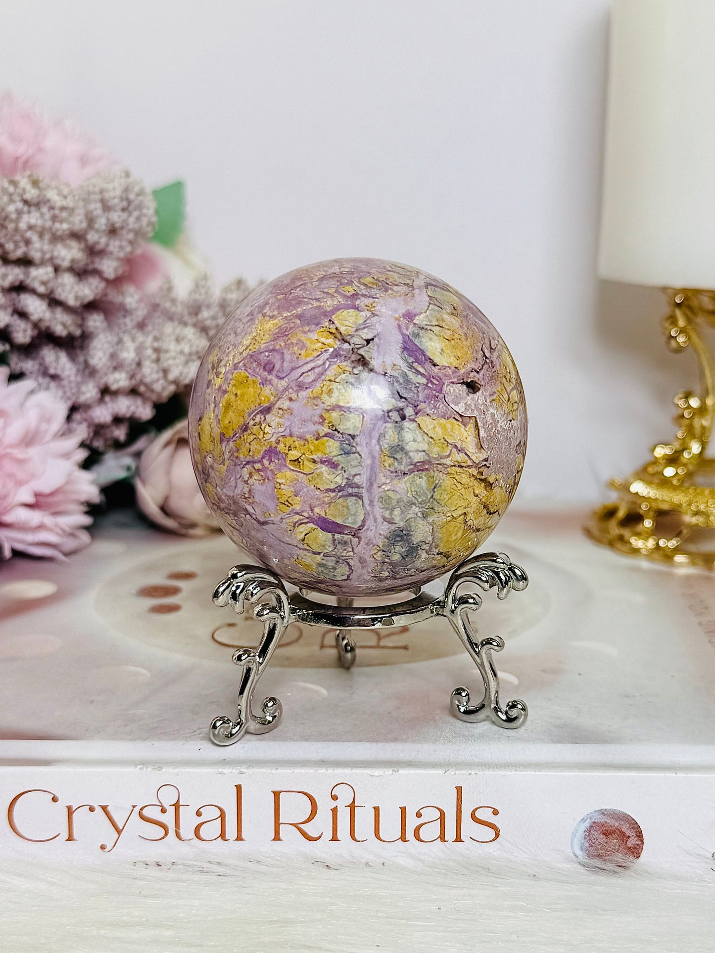 Rare Phosphosiderite Sphere On Stand 211g