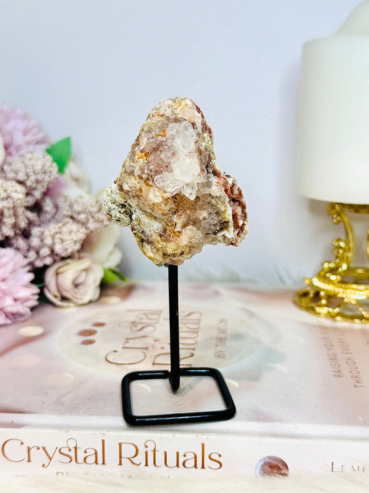 Pink Amethyst Natural Geode On Stand 11cm