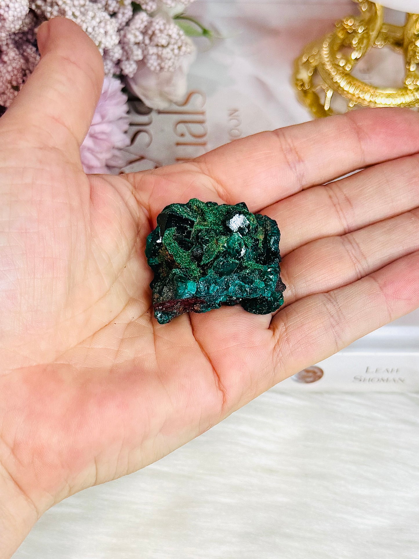 ⚜️ SALE ⚜️ Rare Natural Green Dioptase Specimen from Mashamba West Mine, Congo 4cm