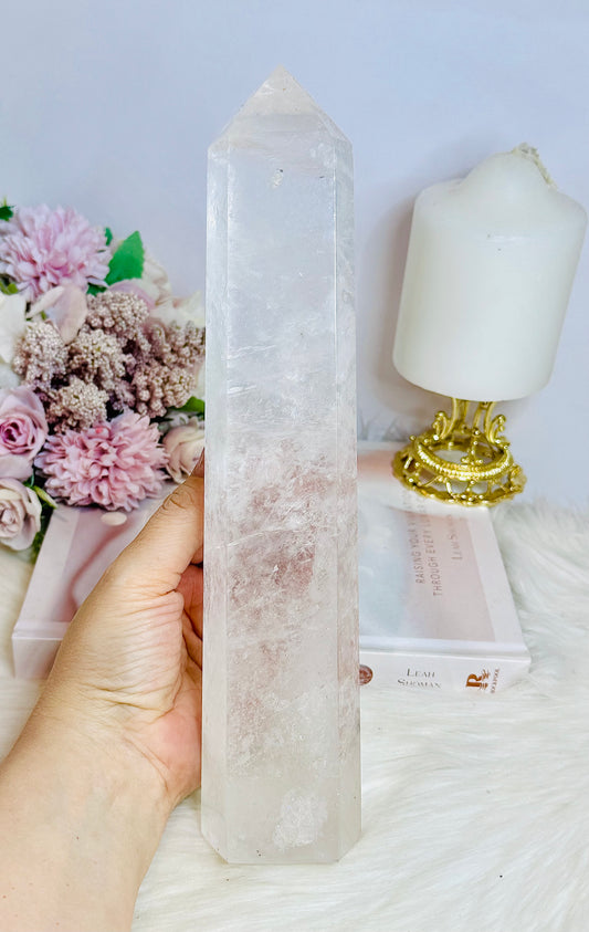 Huge Clear Quartz Tower 26cm 1.15KG