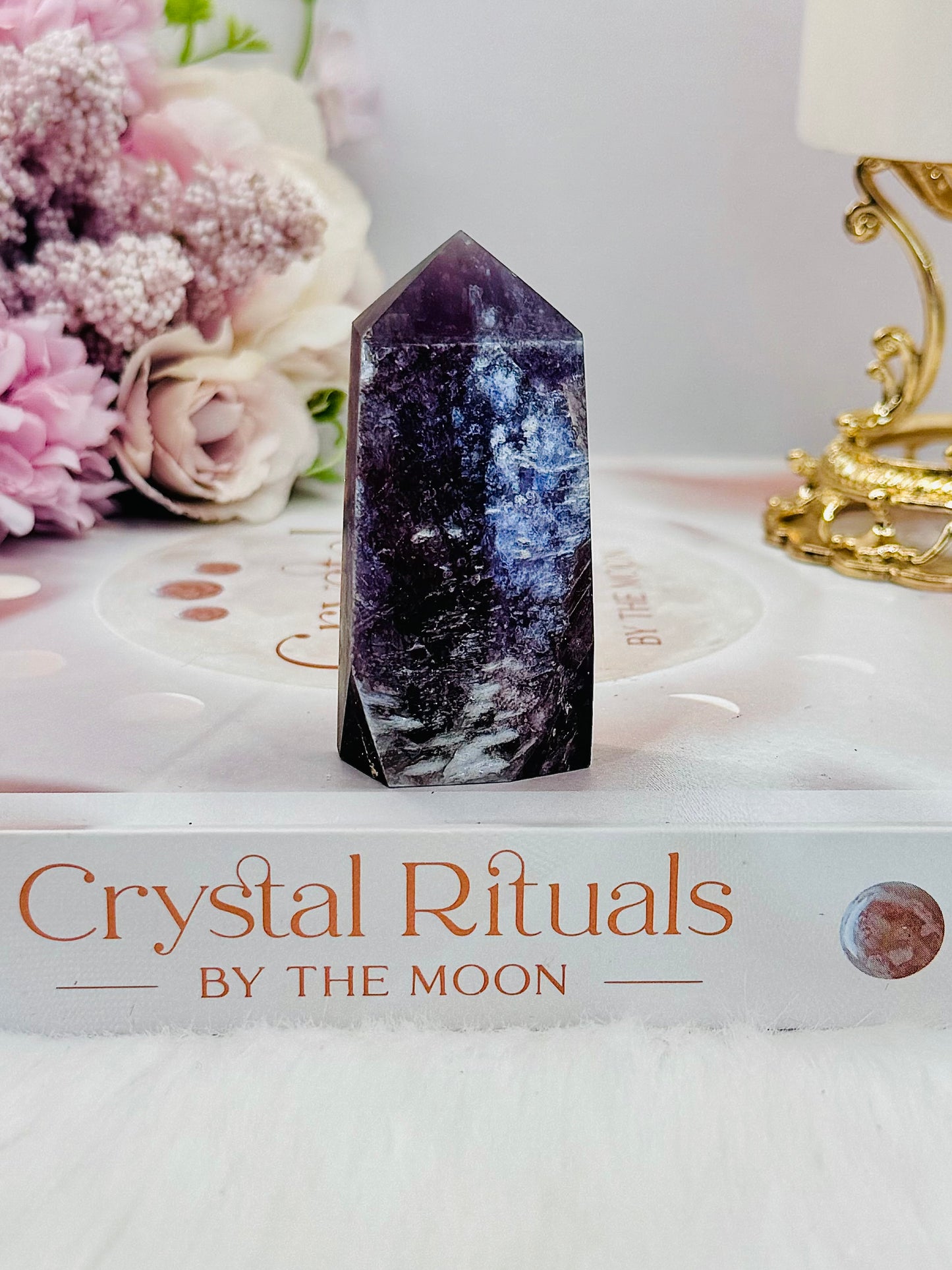 Beautiful Shiny 6cm Purple Mica Tower