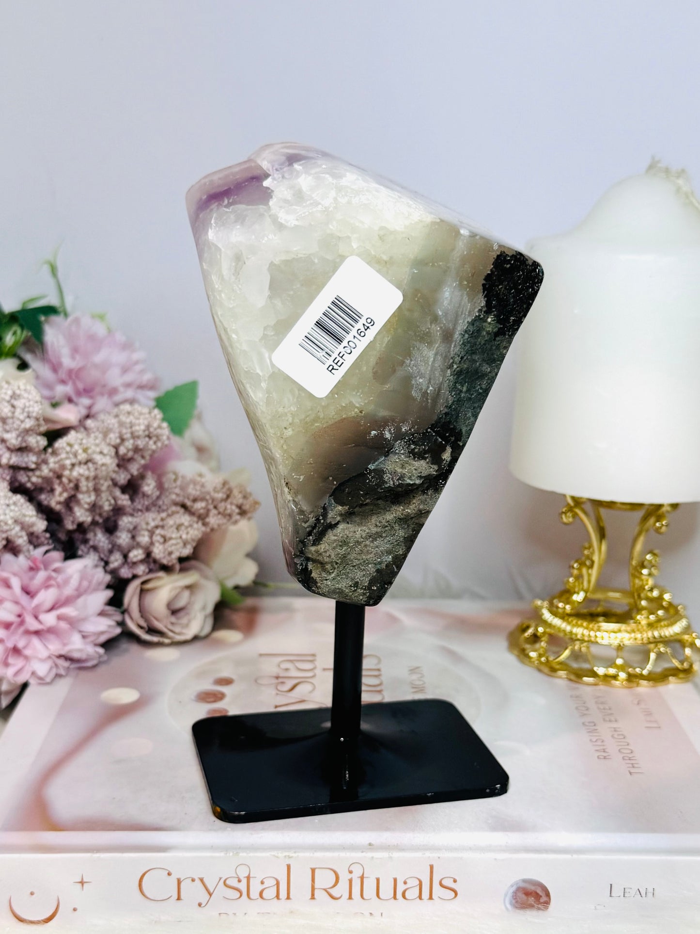 Rare Colour Large Amethyst Natural Freeform Cluster on Stand 17cm 1.12KG