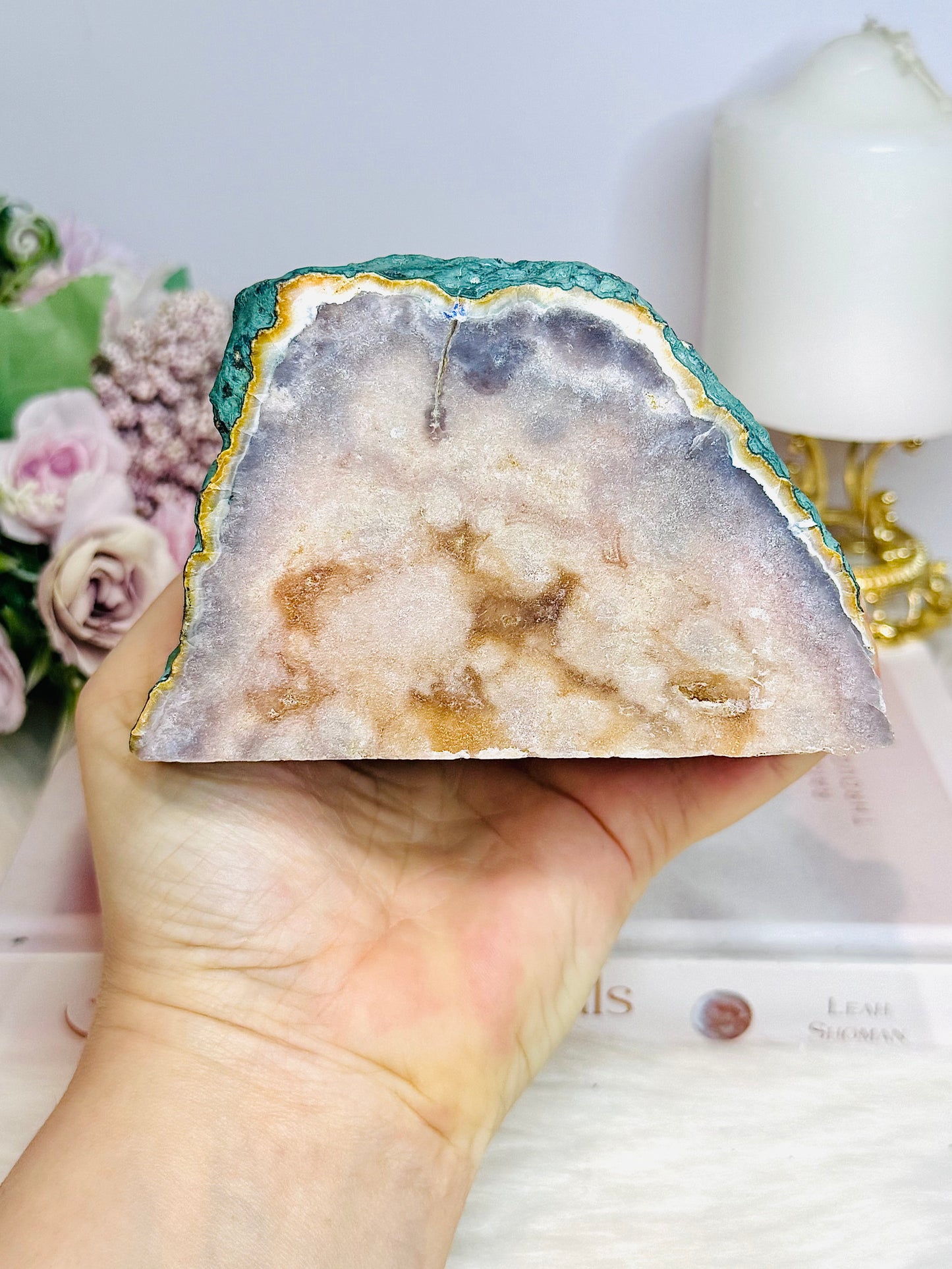 Large Pink Amethyst Base Cut Freeform 683g