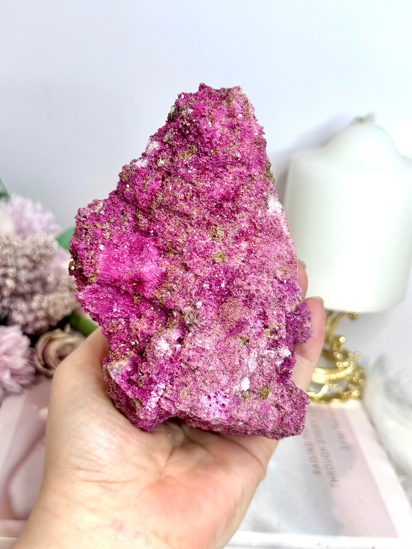 Large Sparkling Honeycomb Ruby Specimen 742g (chemically identical to Natural Ruby)