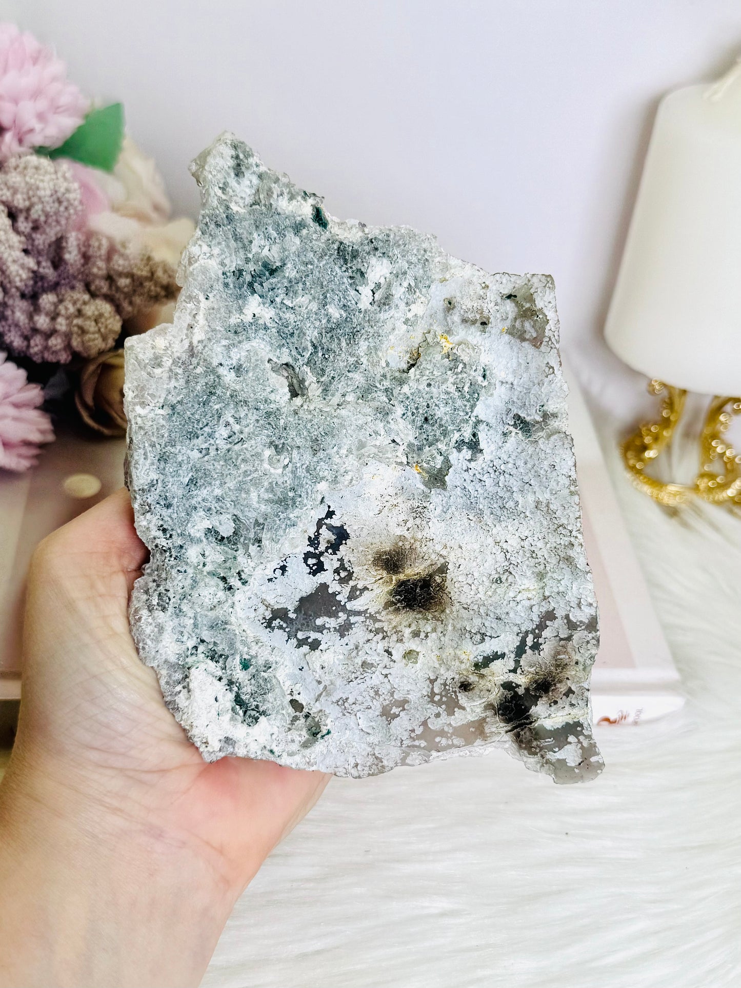 Natural Large Zeolite Slab On Stand 13cm