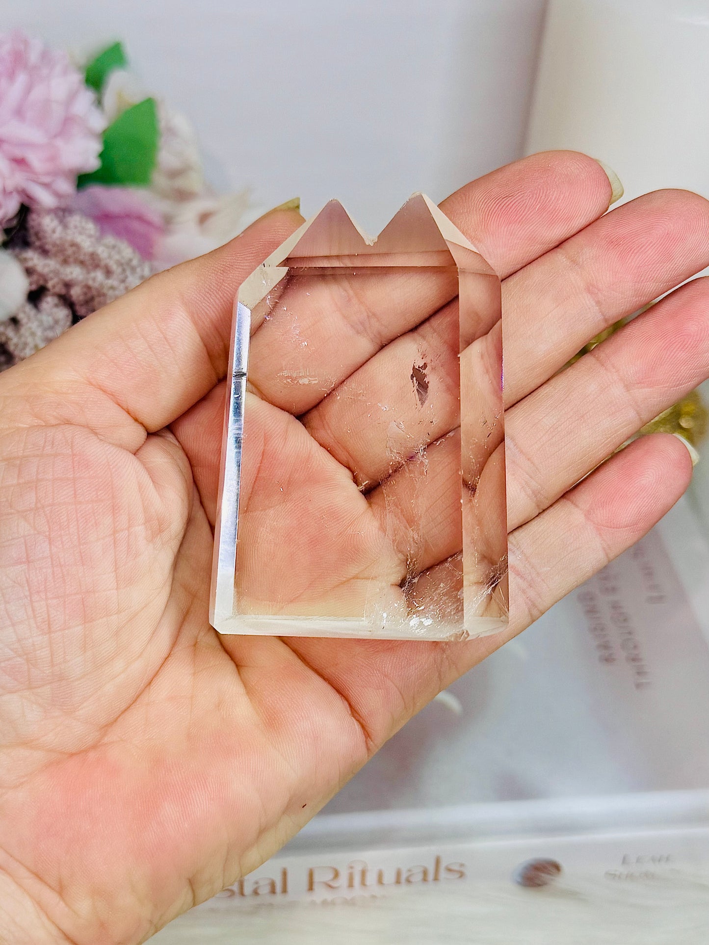 Beautiful Clear Quartz Double Tower 7cm