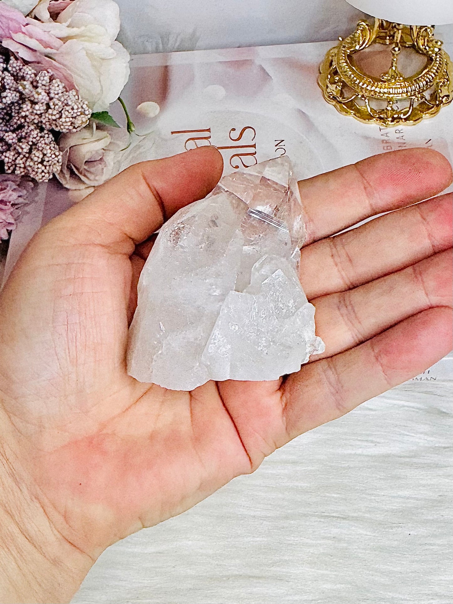 Natural High Grade Clear Quartz Cluster Specimen From Brazil
