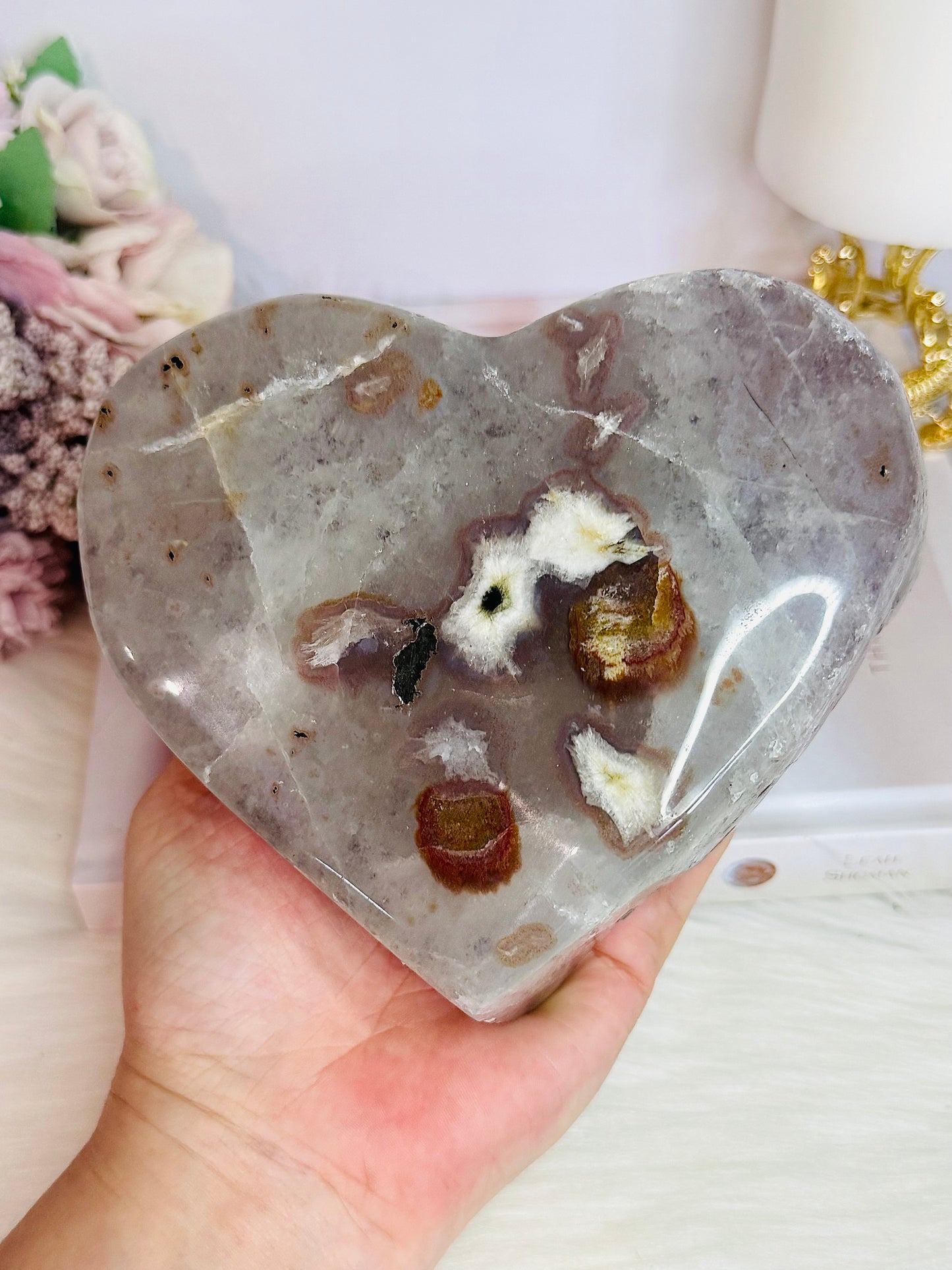 Magnificent 1.15KG Purple Amethyst Cluster Carved Heart From Brazil