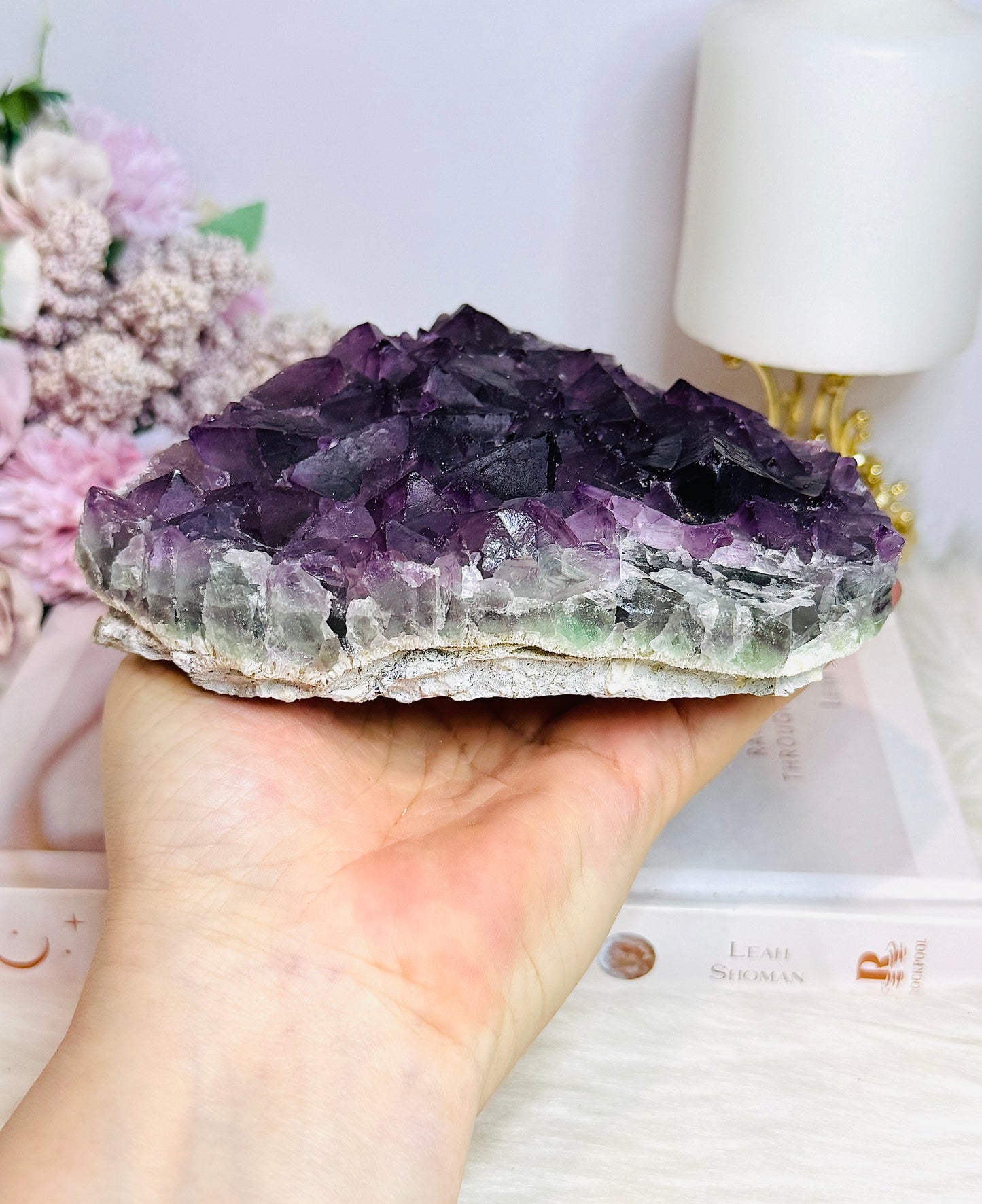 Large High Grade Purple Fluorite Cubed Specimen 11cm 780g