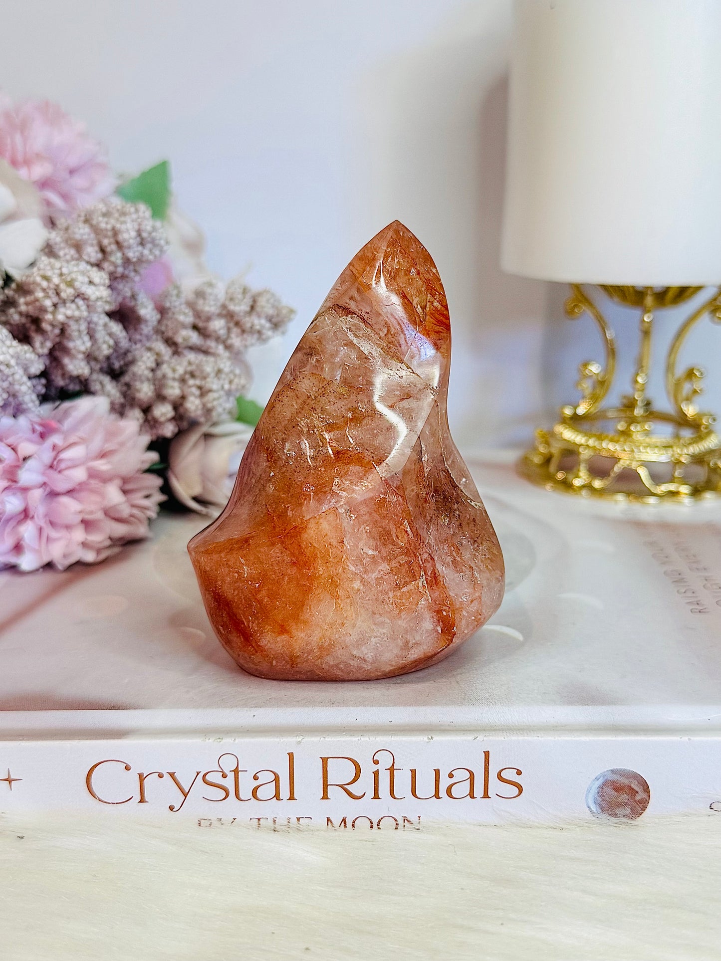 Red Fire Quartz Flame 9cm