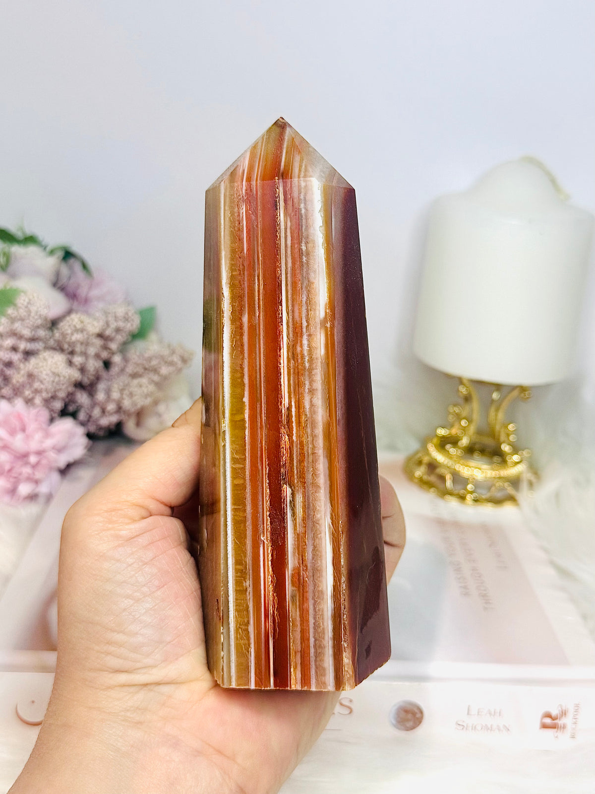 Large Carnelian Chunky Tower 15.5cm 528g